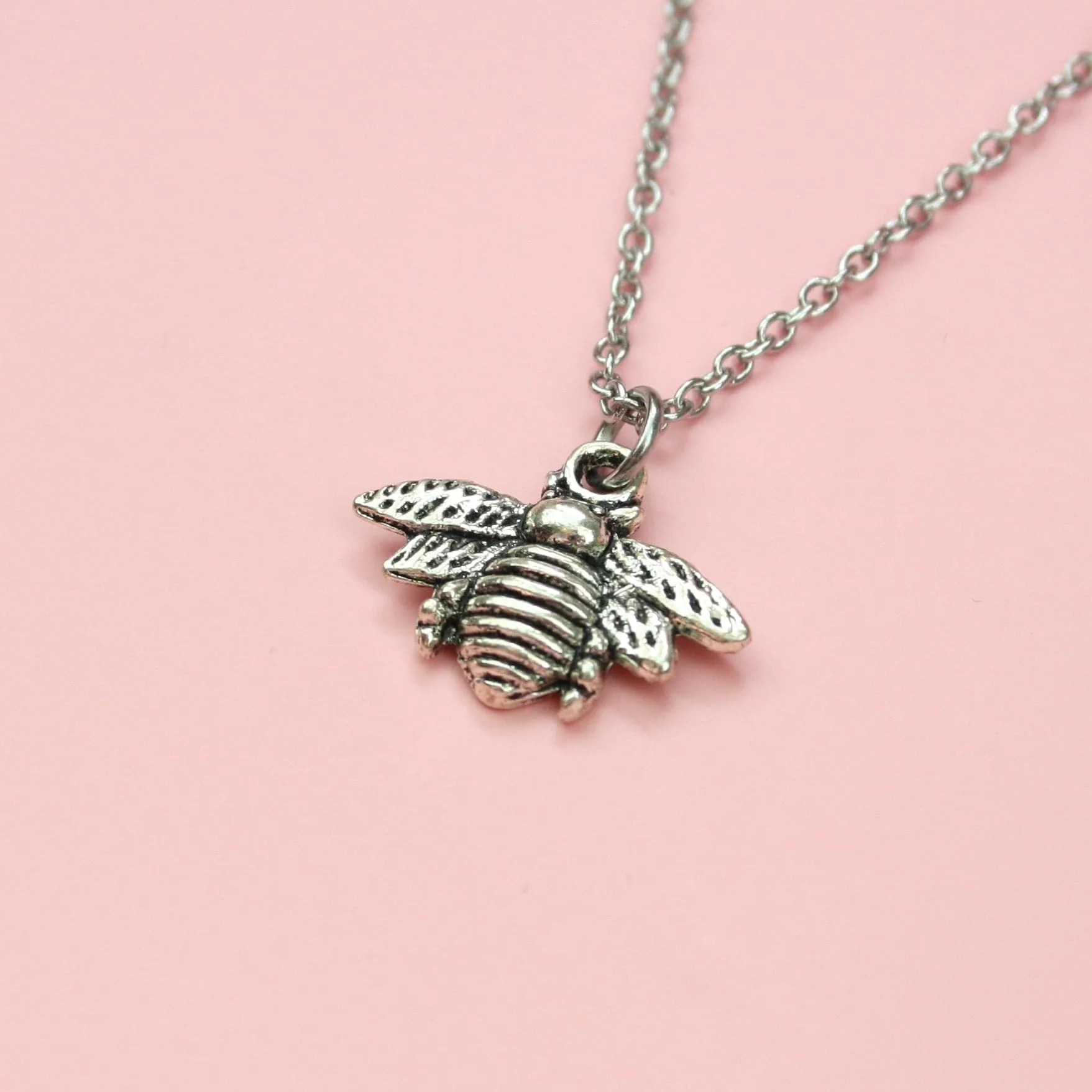 Antique Silver Bee Necklace - Image 3