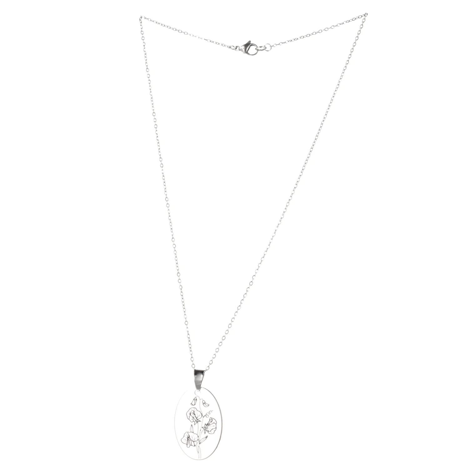 April Birth Flower Necklace - Sweet Pea - Image 6