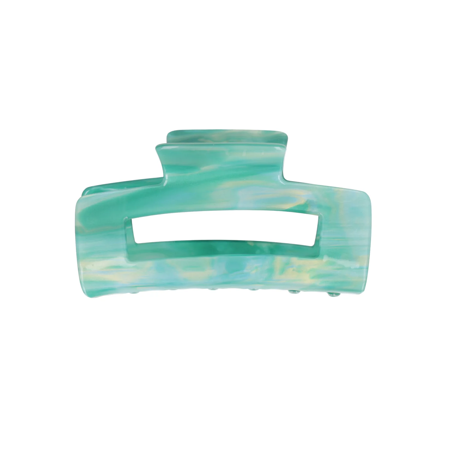 Rectangular Hair Clip - Green Marble - Image 3