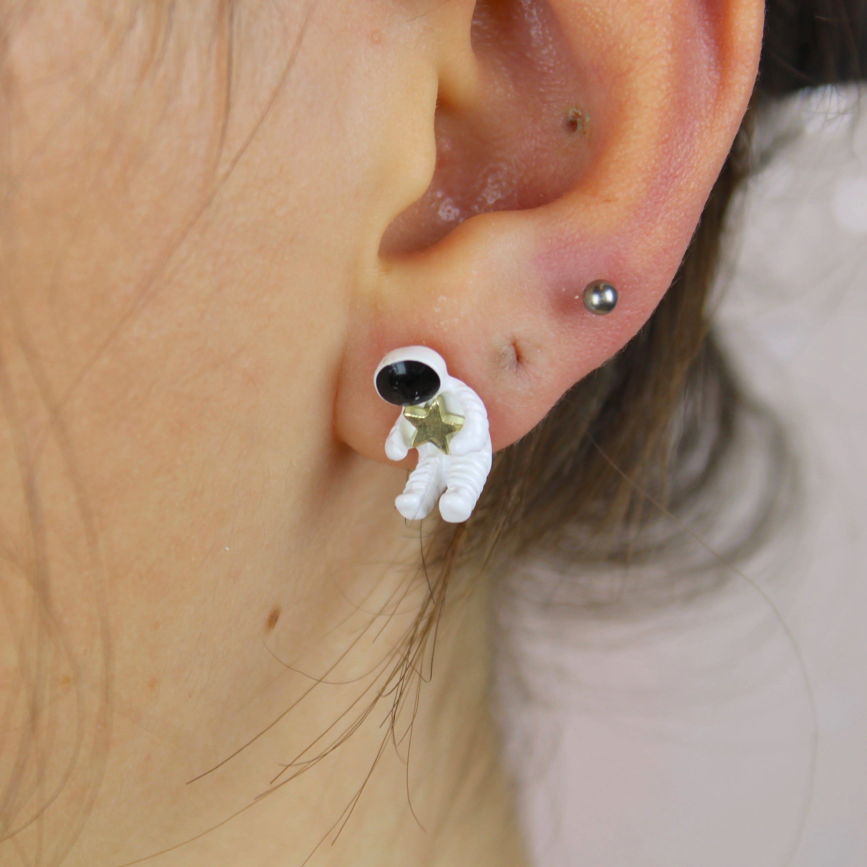 Astronaut Stud Earrings - Image 3