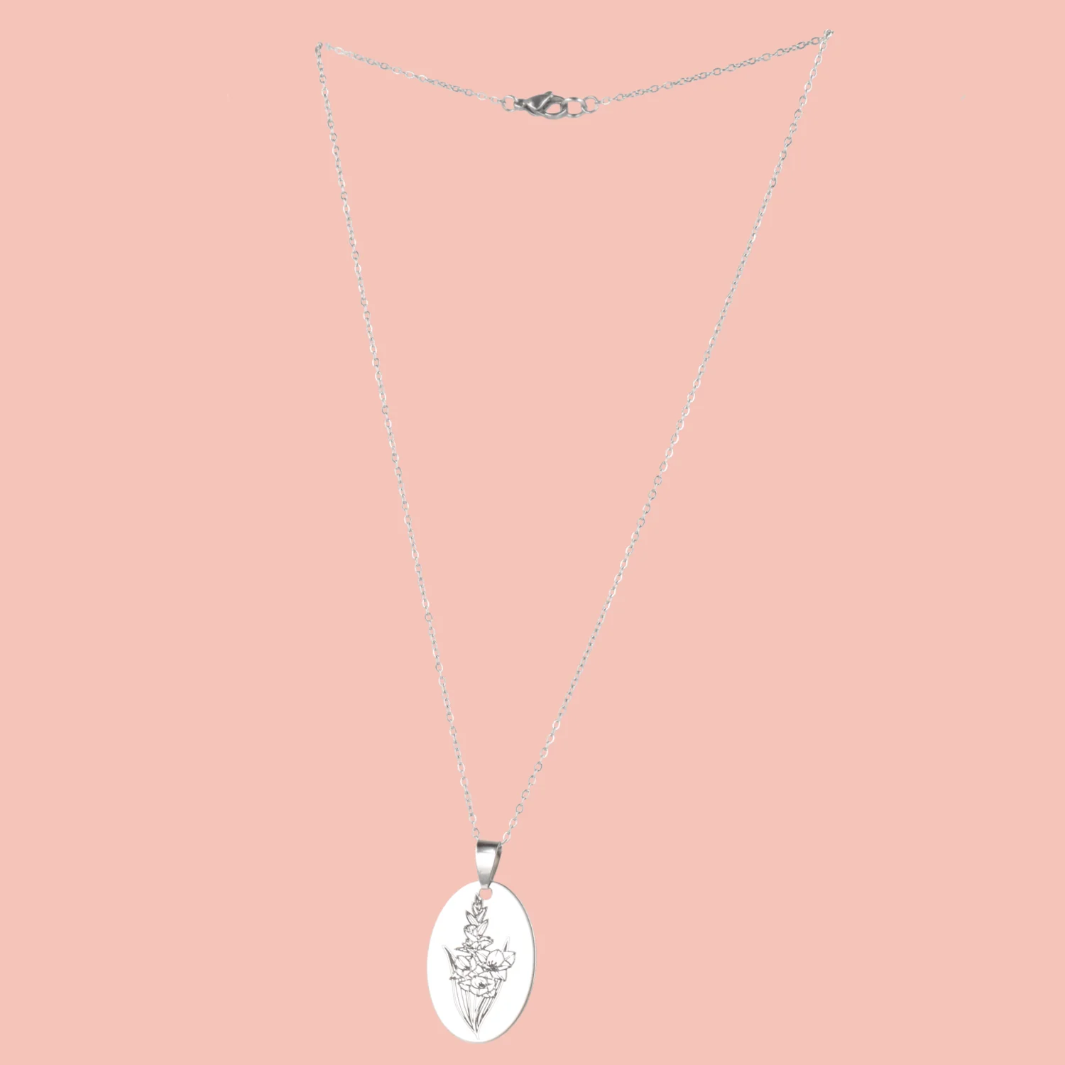 August Birth Flower Necklace - Gladiolus - Image 3