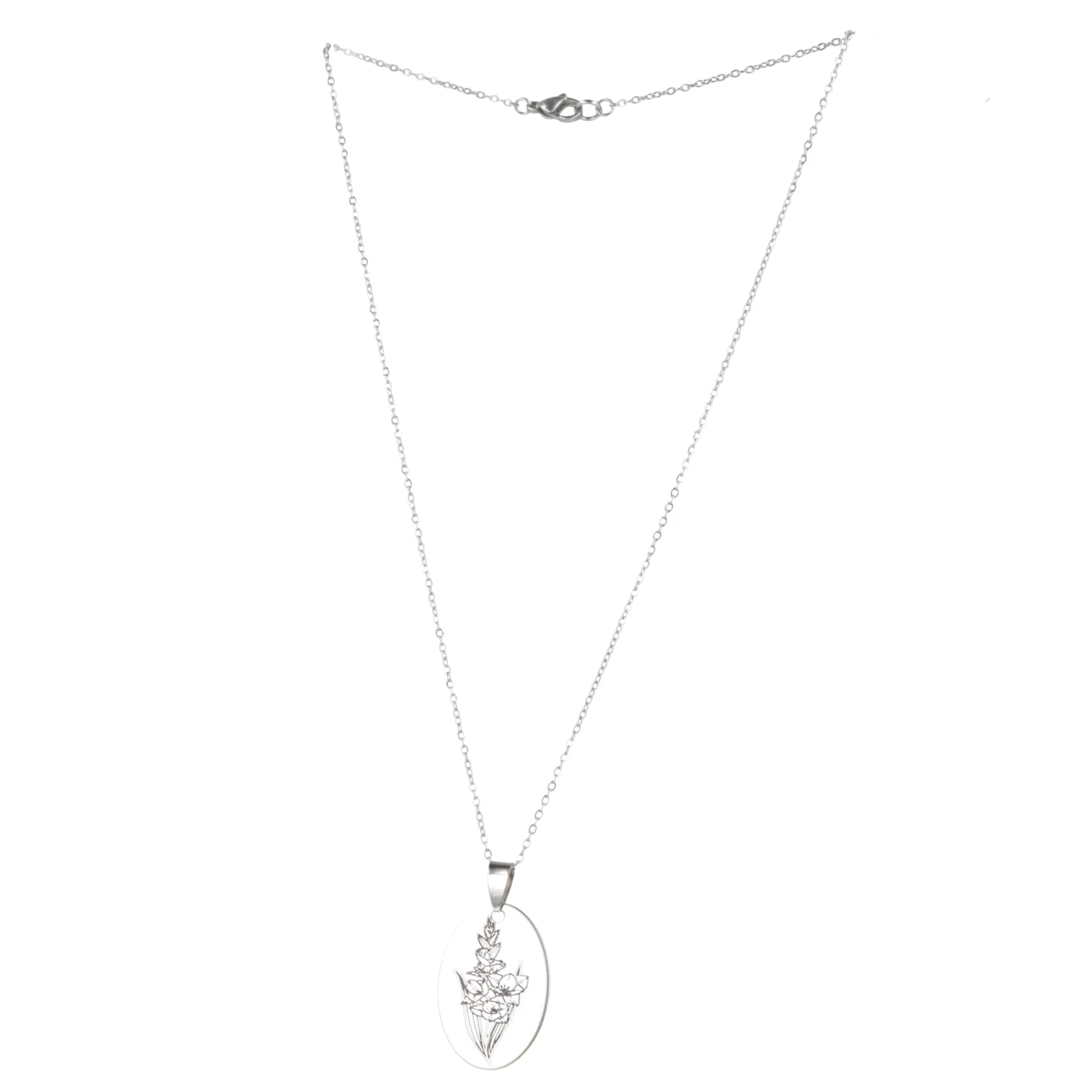 August Birth Flower Necklace - Gladiolus - Image 6