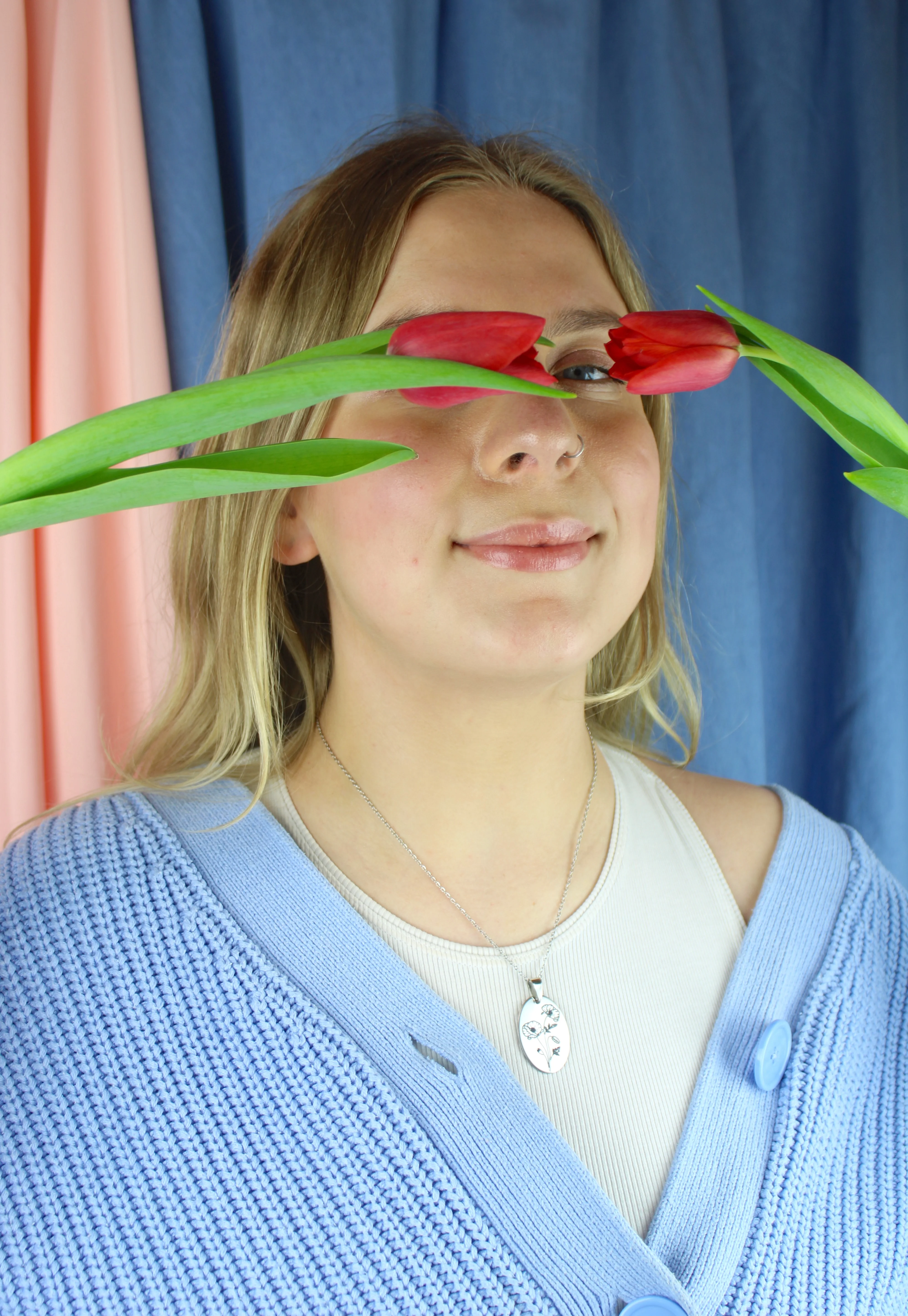 August Birth Flower Necklace - Poppy - Image 6