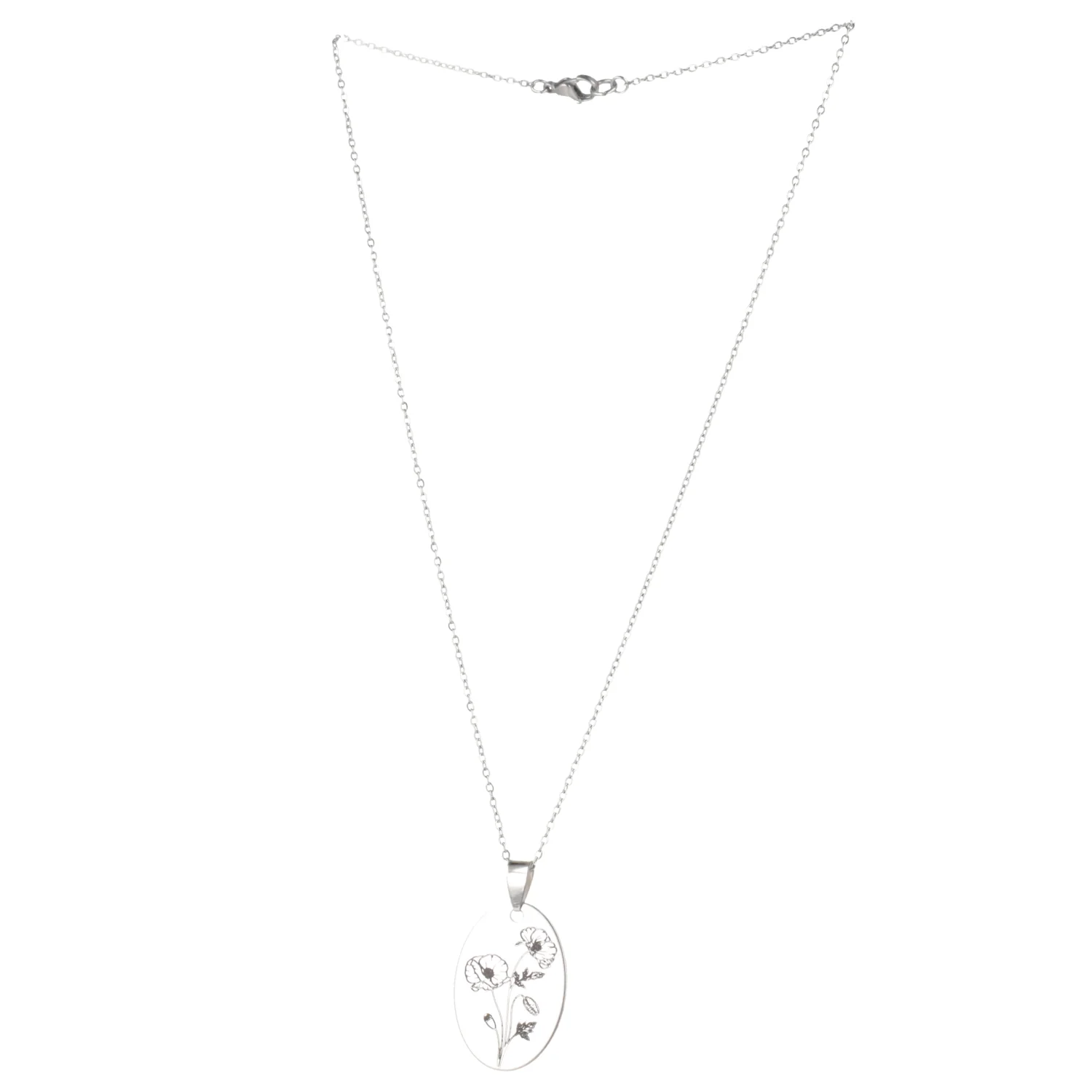 August Birth Flower Necklace - Poppy - Image 7