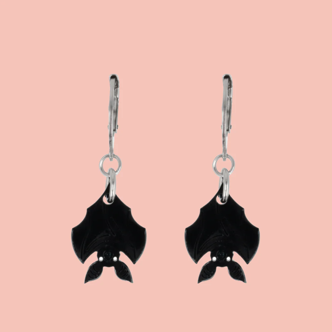 Bat Huggie Hoop Earrings