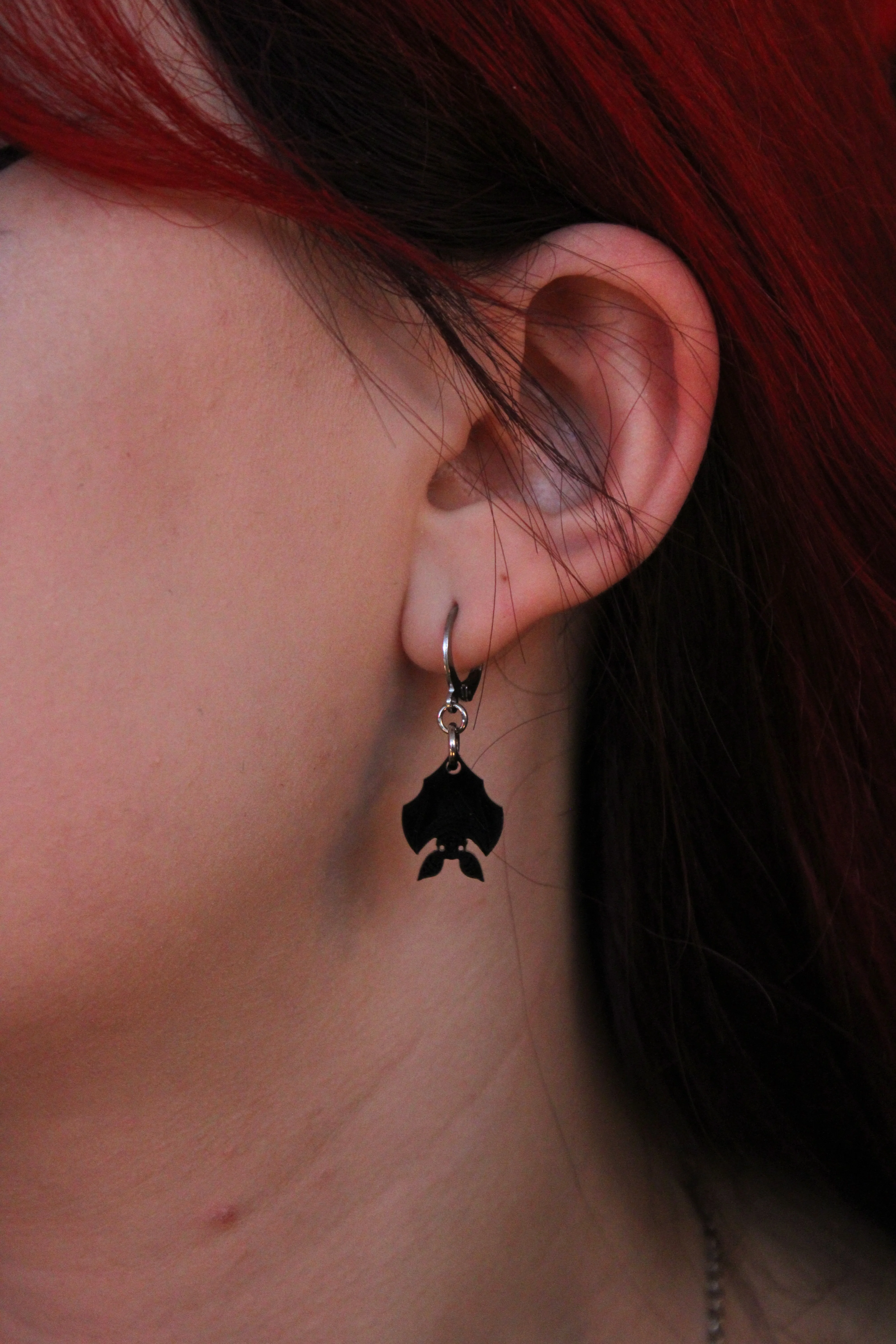 Bat Huggie Hoop Earrings - Image 2
