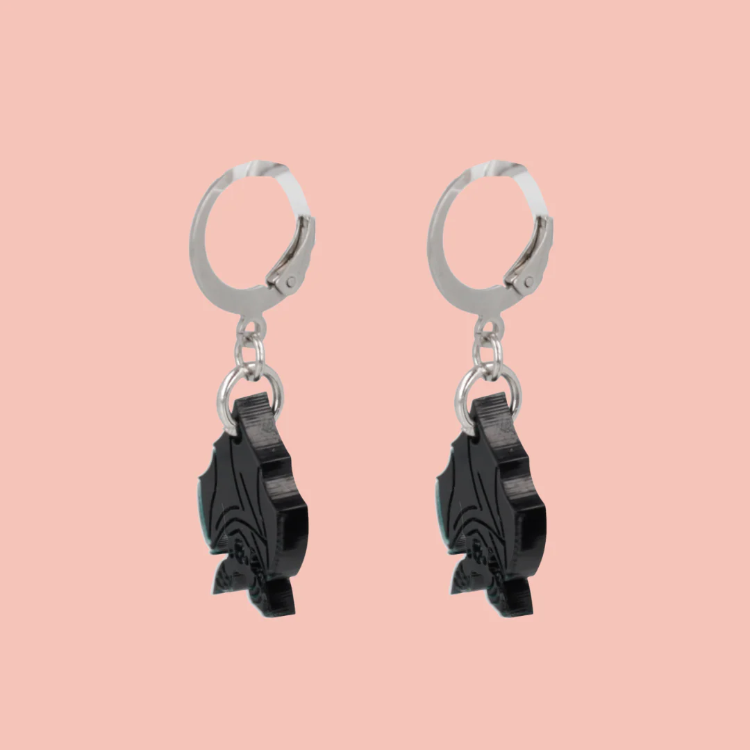 Bat Huggie Hoop Earrings - Image 3