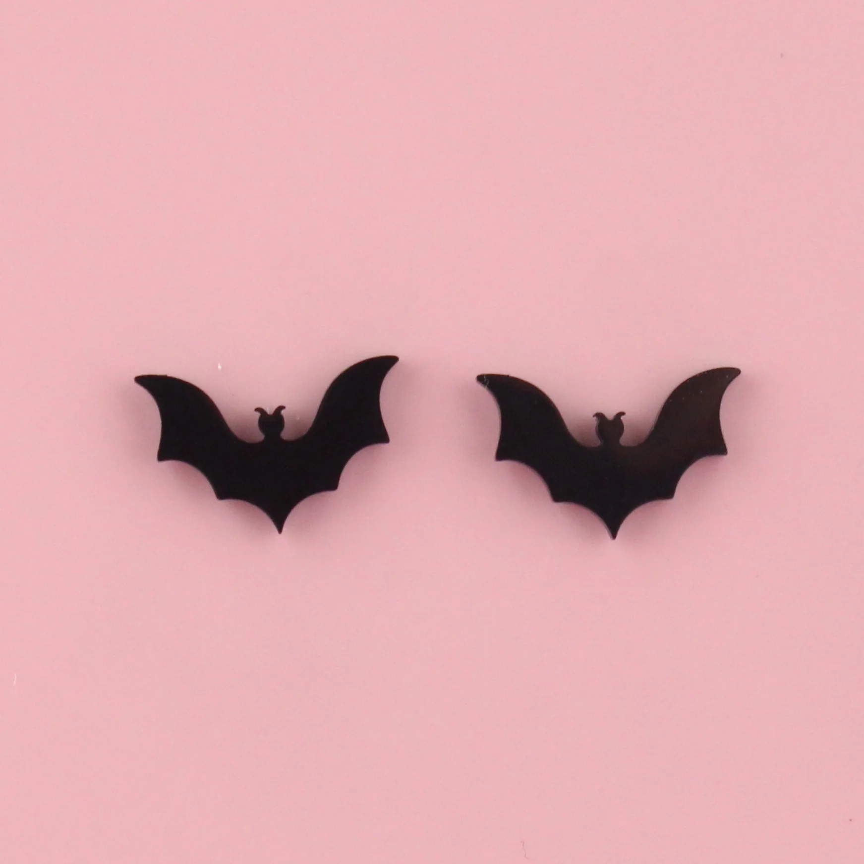 Bat Stud Earrings (Black) - Image 4