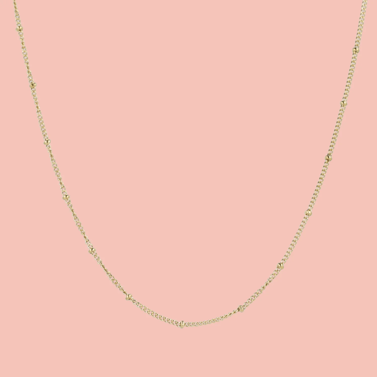 Beaded Necklace (Gold Plated)