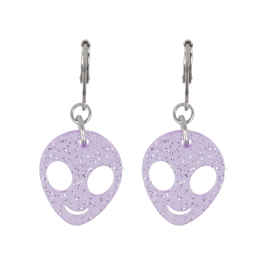 Beam Me Up! Alien Huggie Hoop Earrings - Image 6