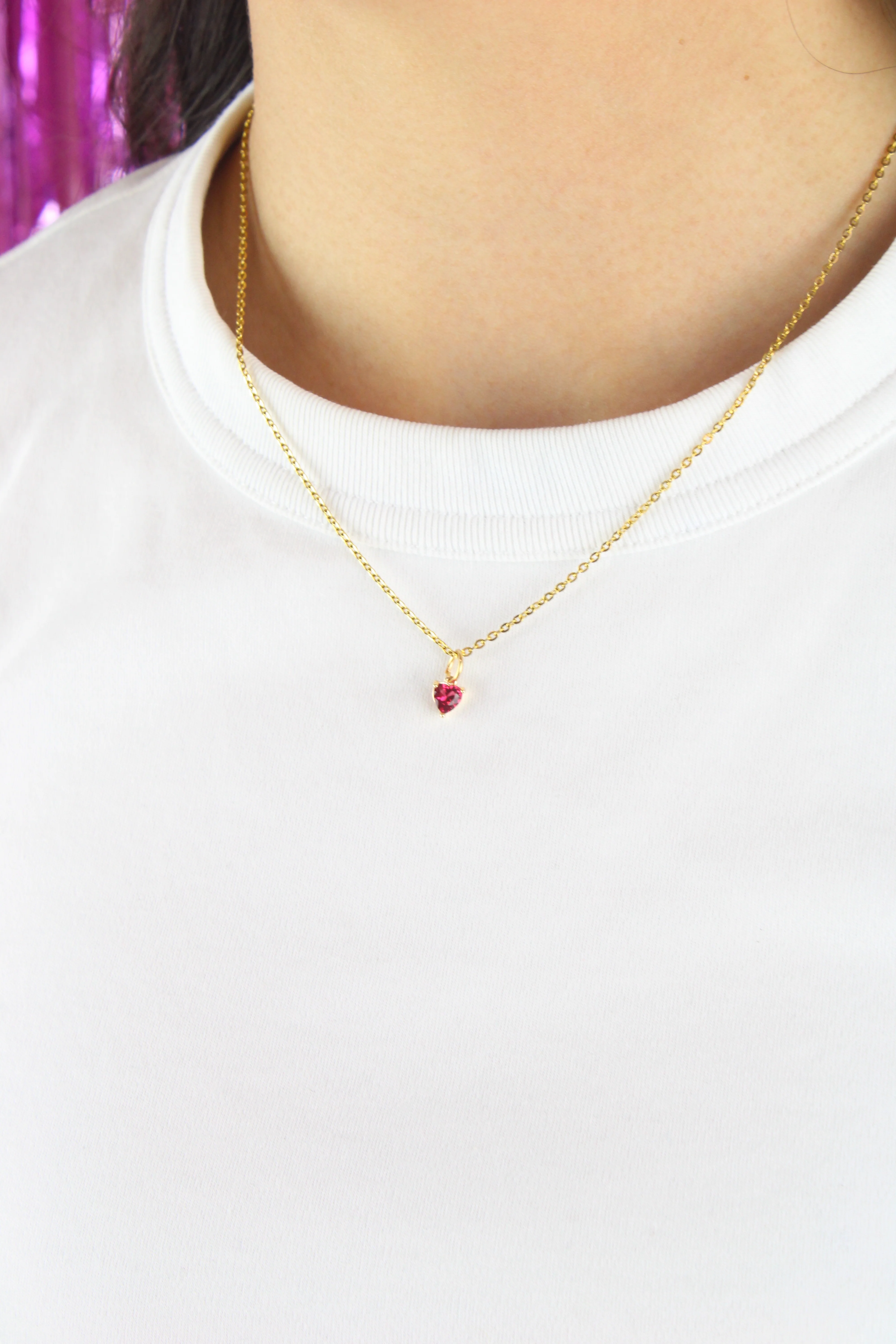 Bejewelled Heart Necklace - Image 4