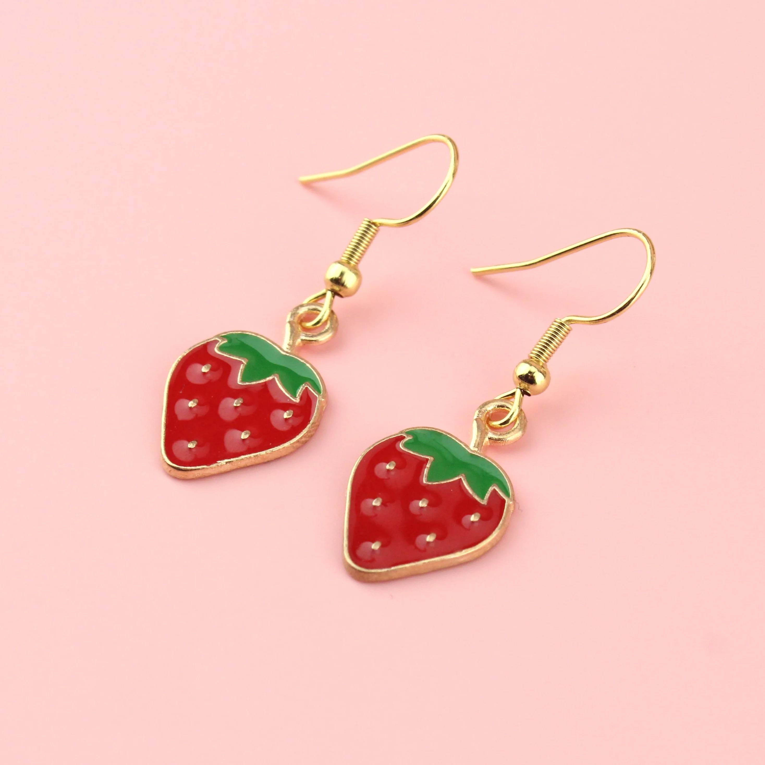 Berry Sweet Strawberry Earrings - Image 3