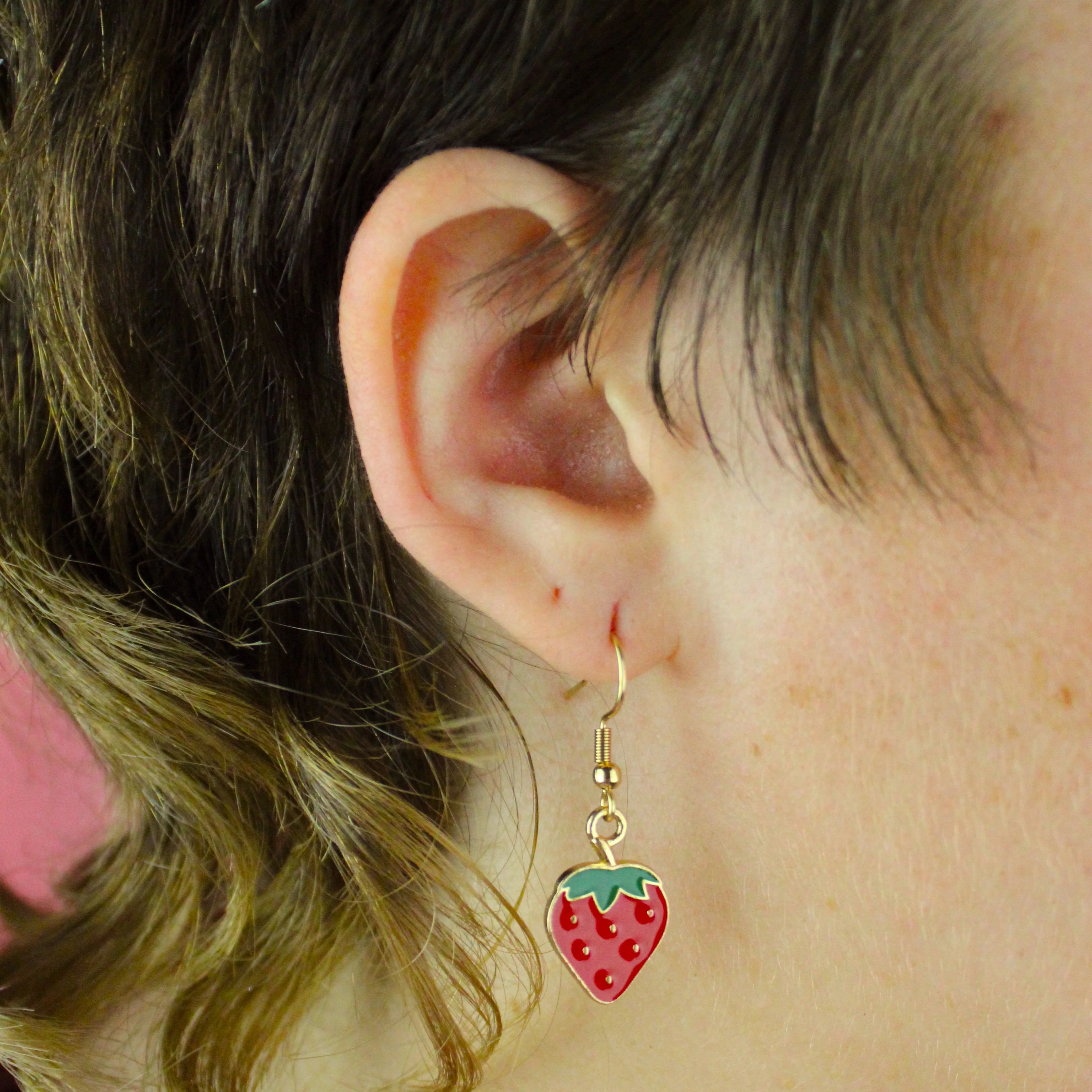 Berry Sweet Strawberry Earrings - Image 4