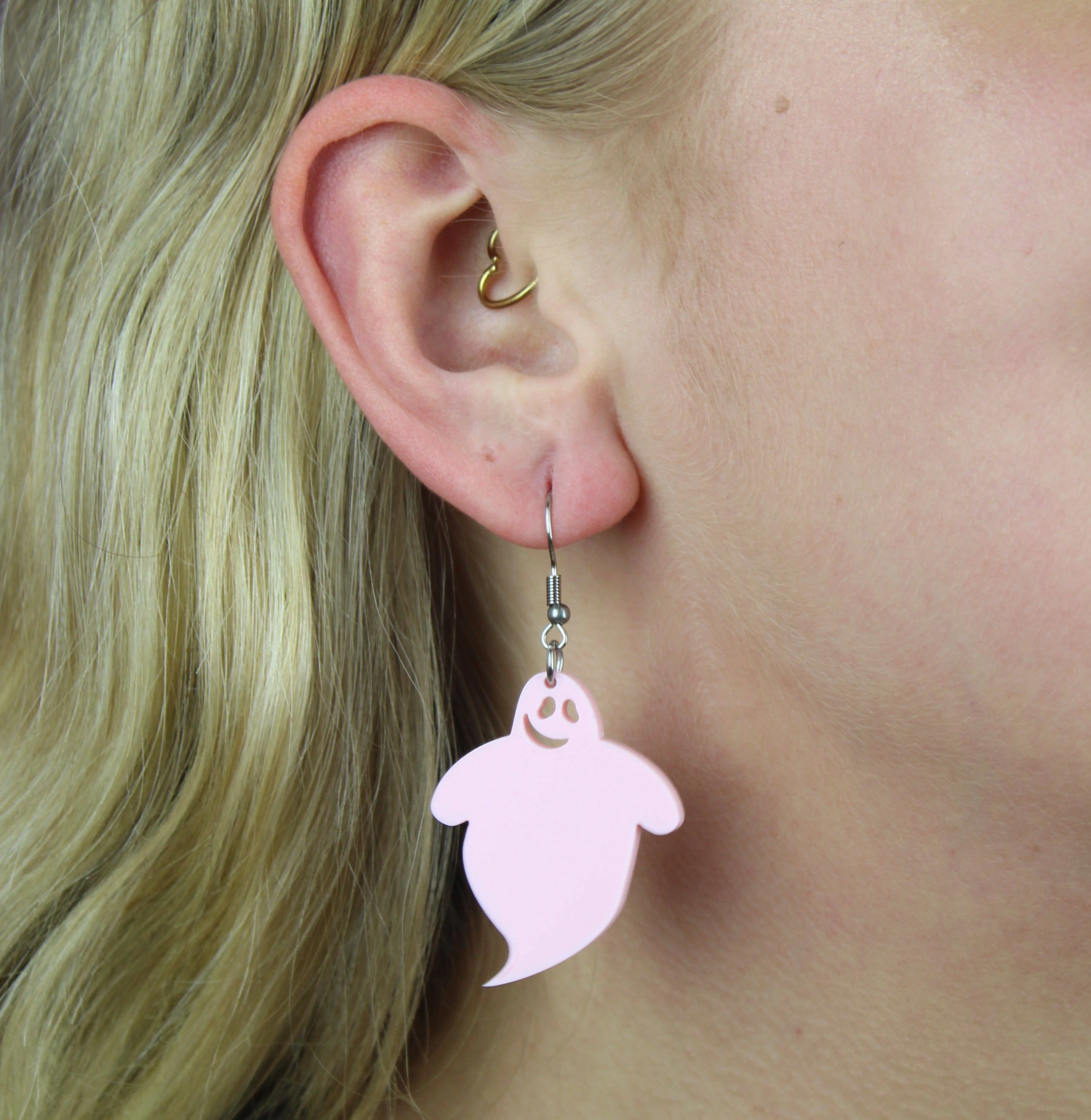 Bibbity Bobbity Boo Pink Ghost Earrings - Image 2