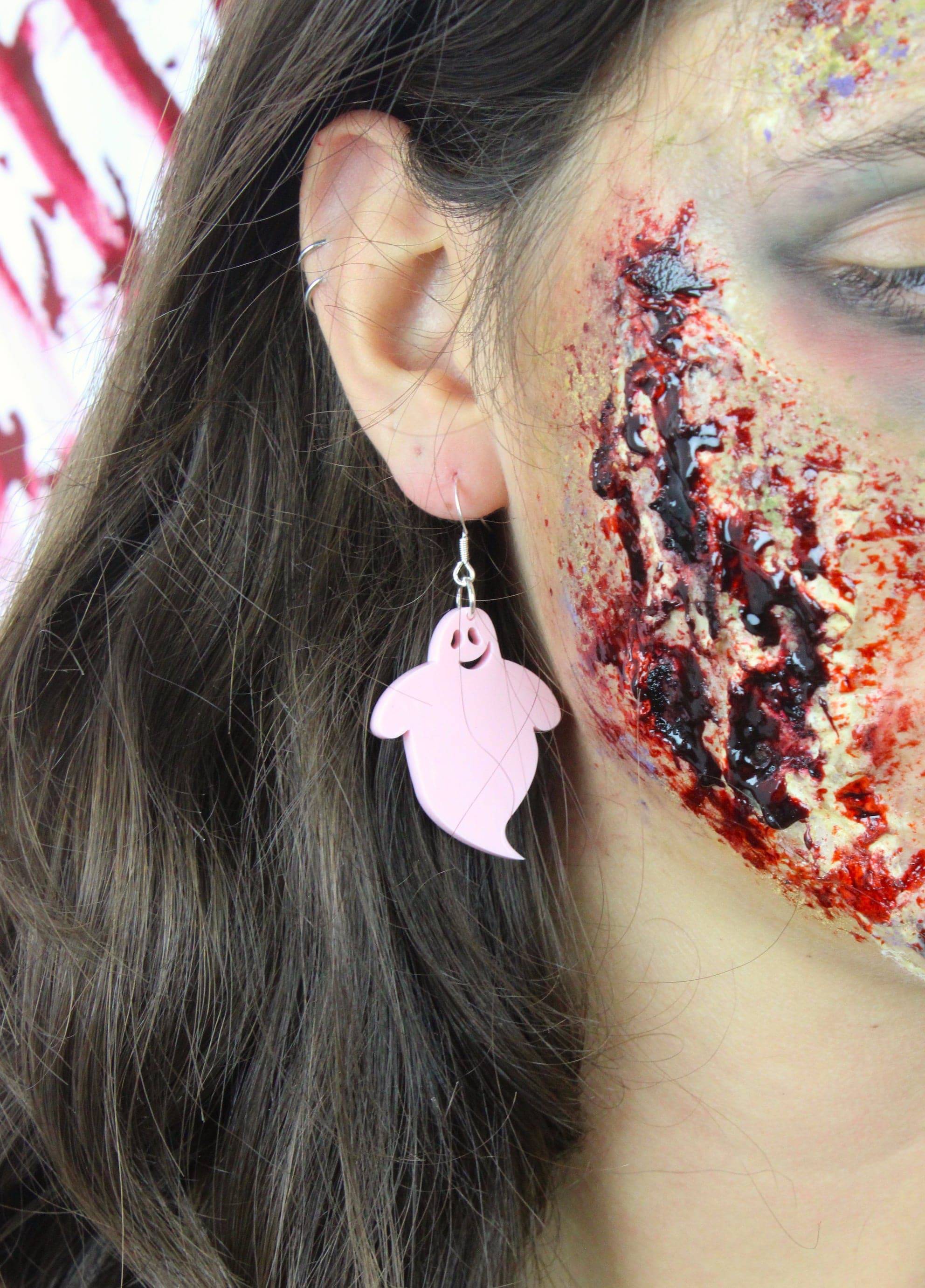 Bibbity Bobbity Boo Pink Ghost Earrings - Image 4