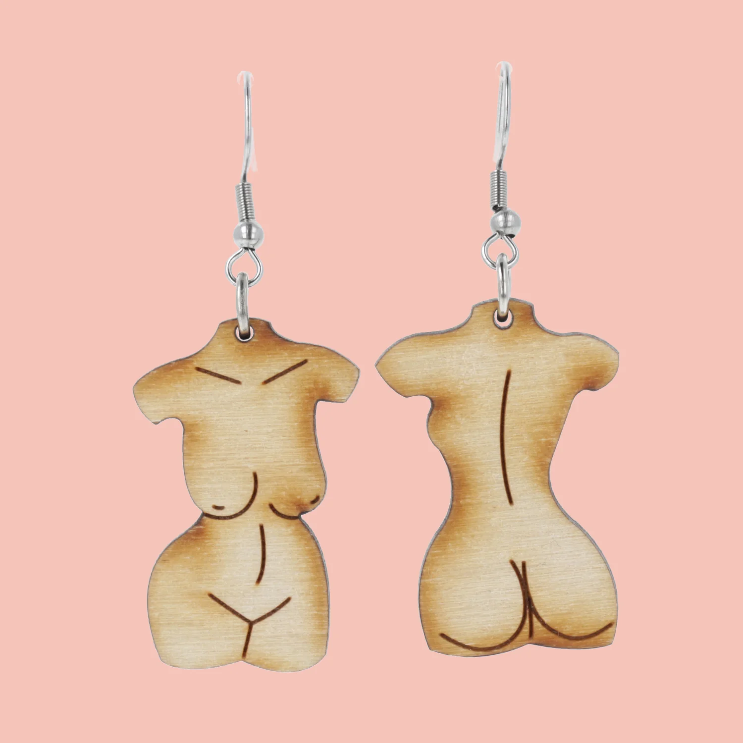 Birch Wood Birthday Suit Earrings
