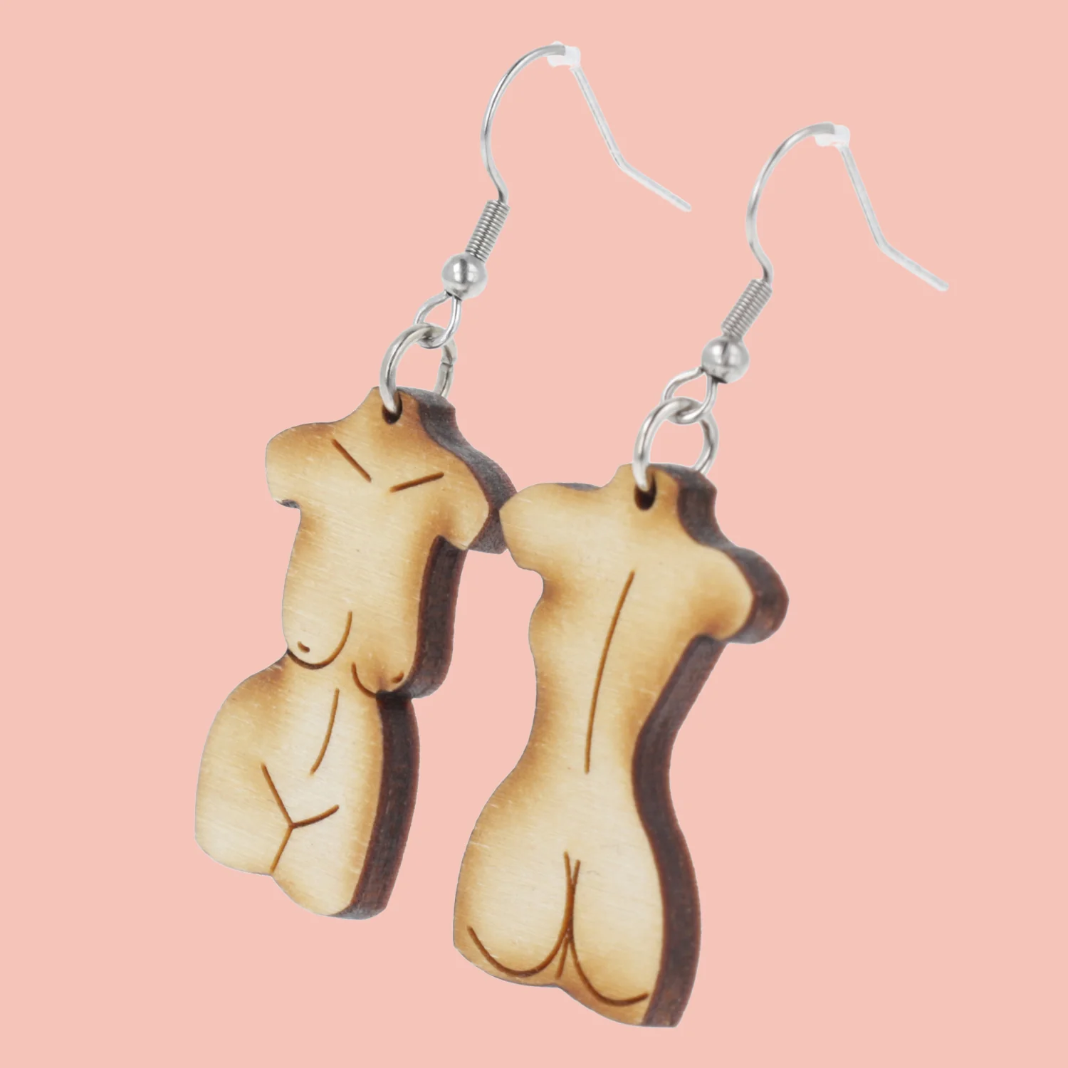 Birch Wood Birthday Suit Earrings - Image 3