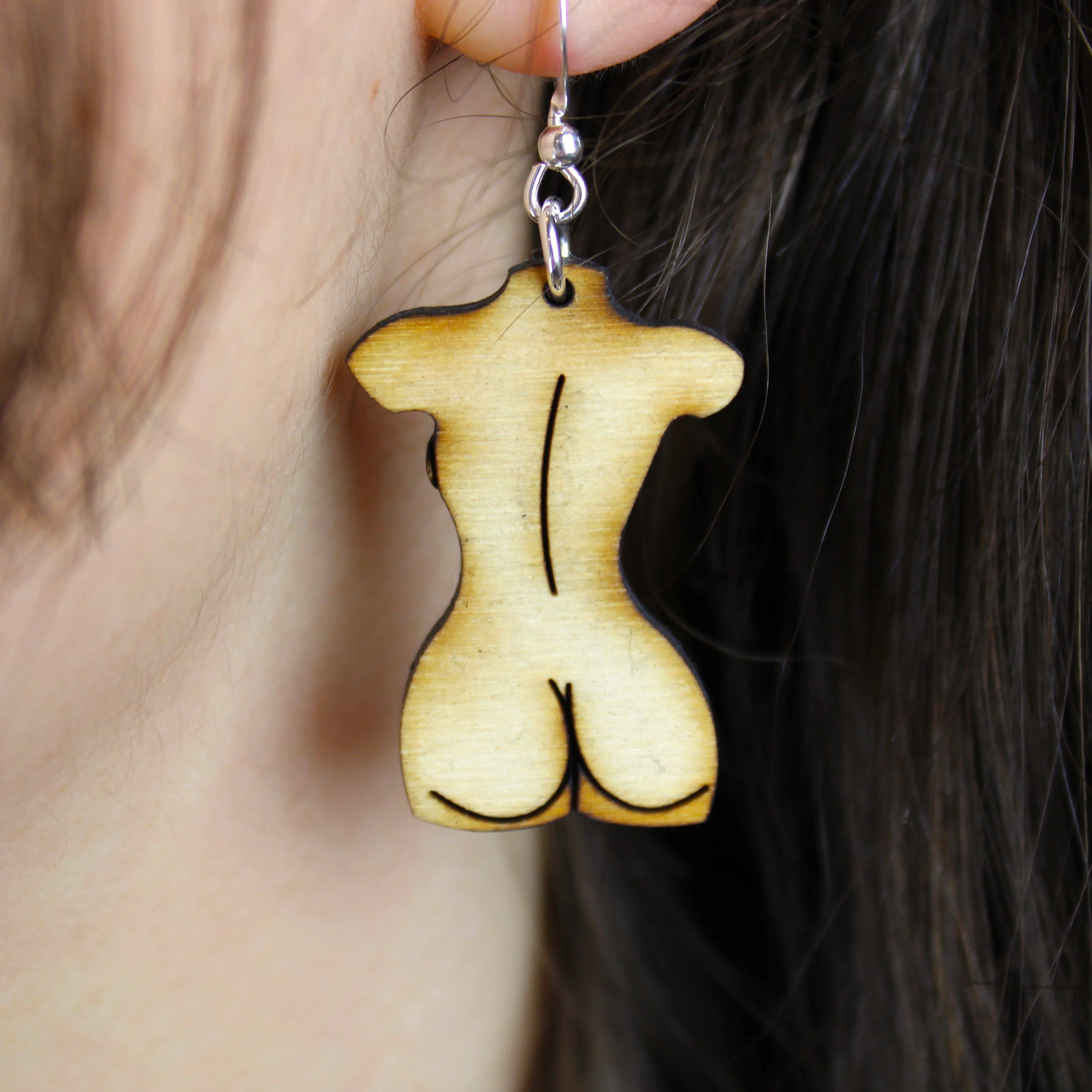 Birch Wood Birthday Suit Earrings - Image 6