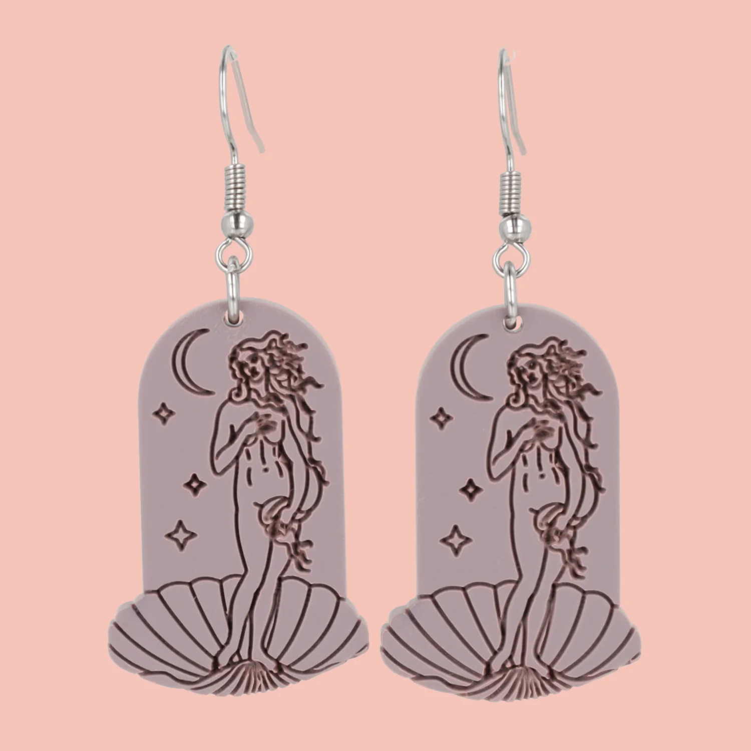 Birth of Venus Arch Earrings - Lavender