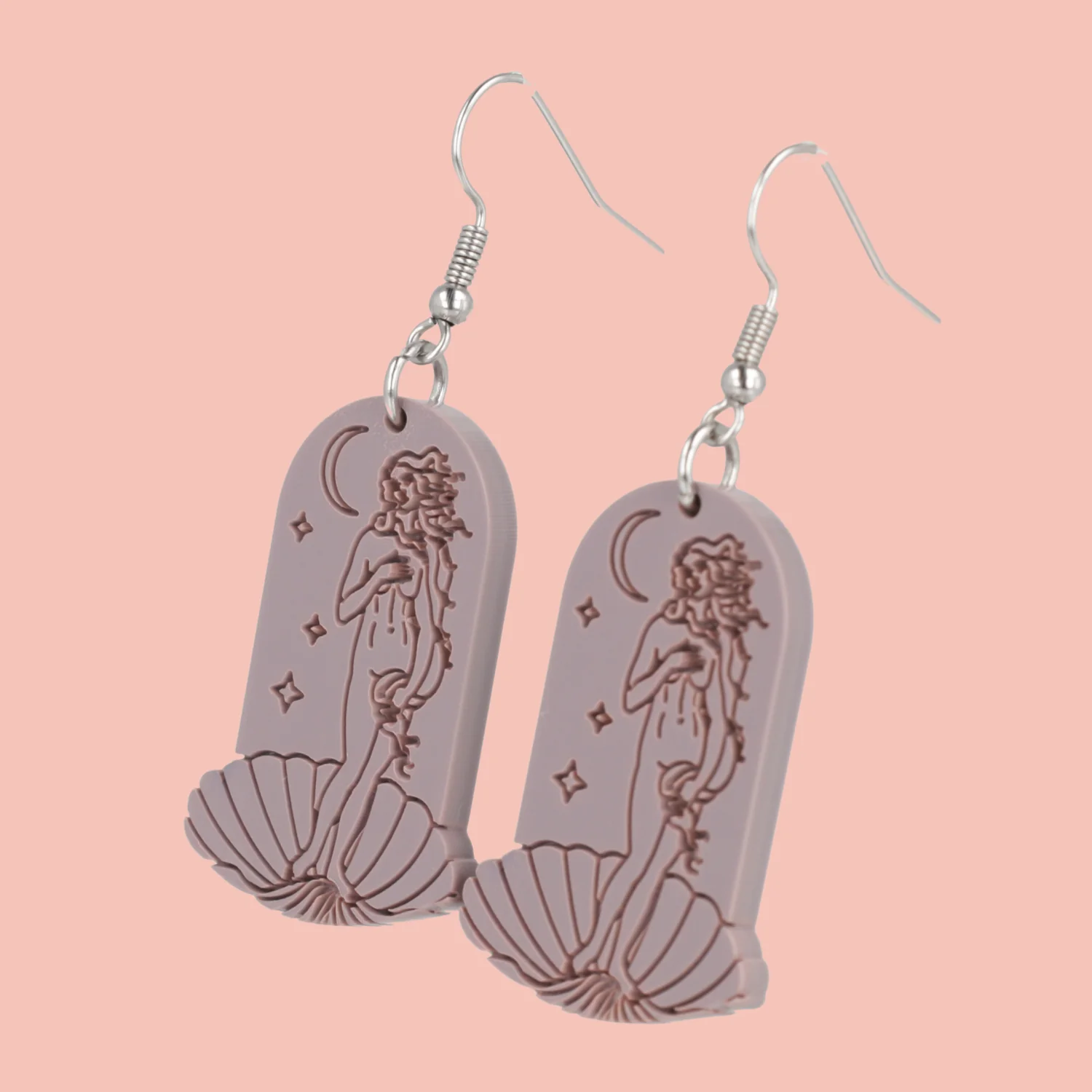 Birth of Venus Arch Earrings - Lavender - Image 3