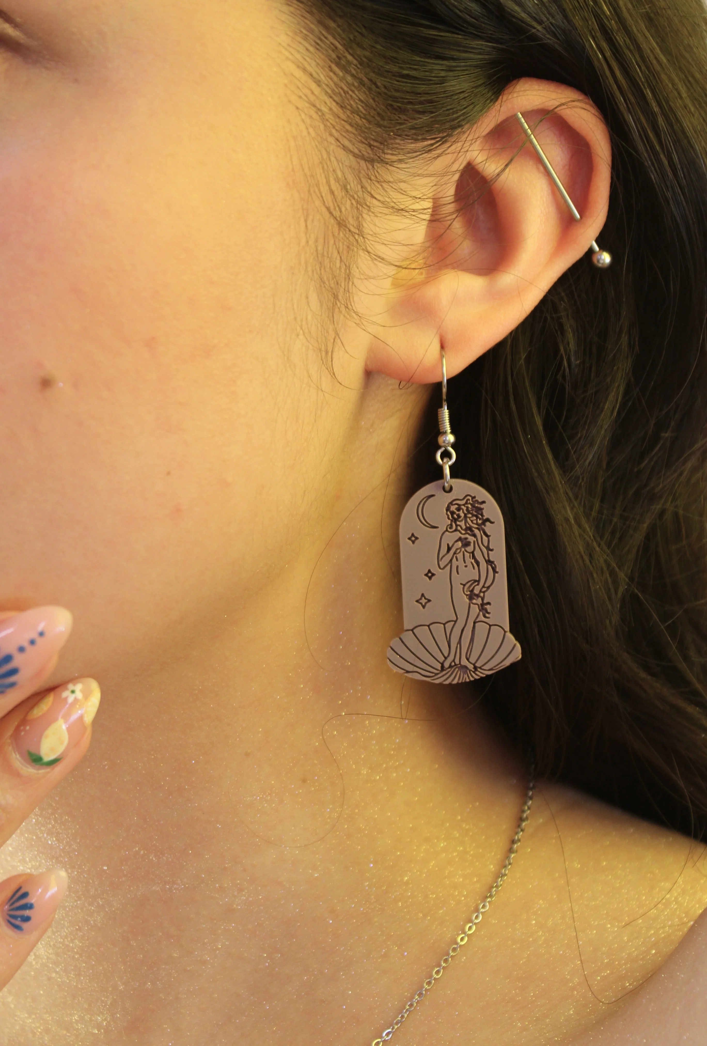 Birth of Venus Arch Earrings - Lavender - Image 5