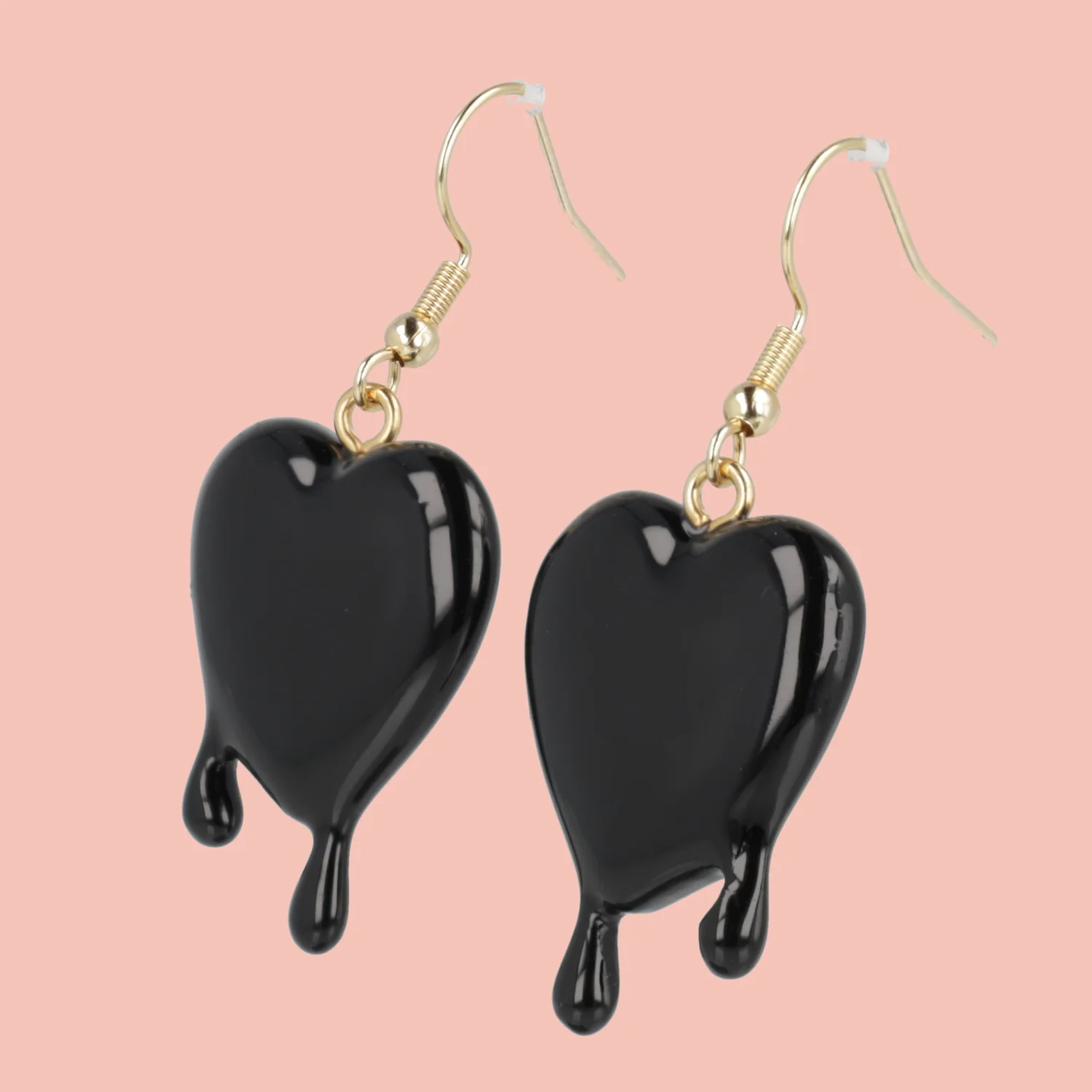Black Bleeding Love Earrings - Image 3