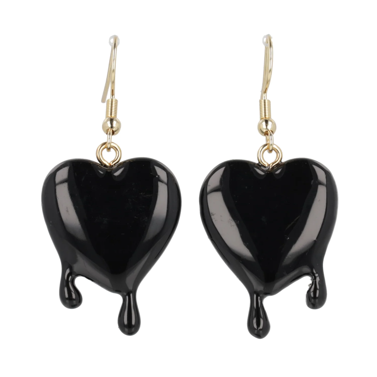 Black Bleeding Love Earrings - Image 4