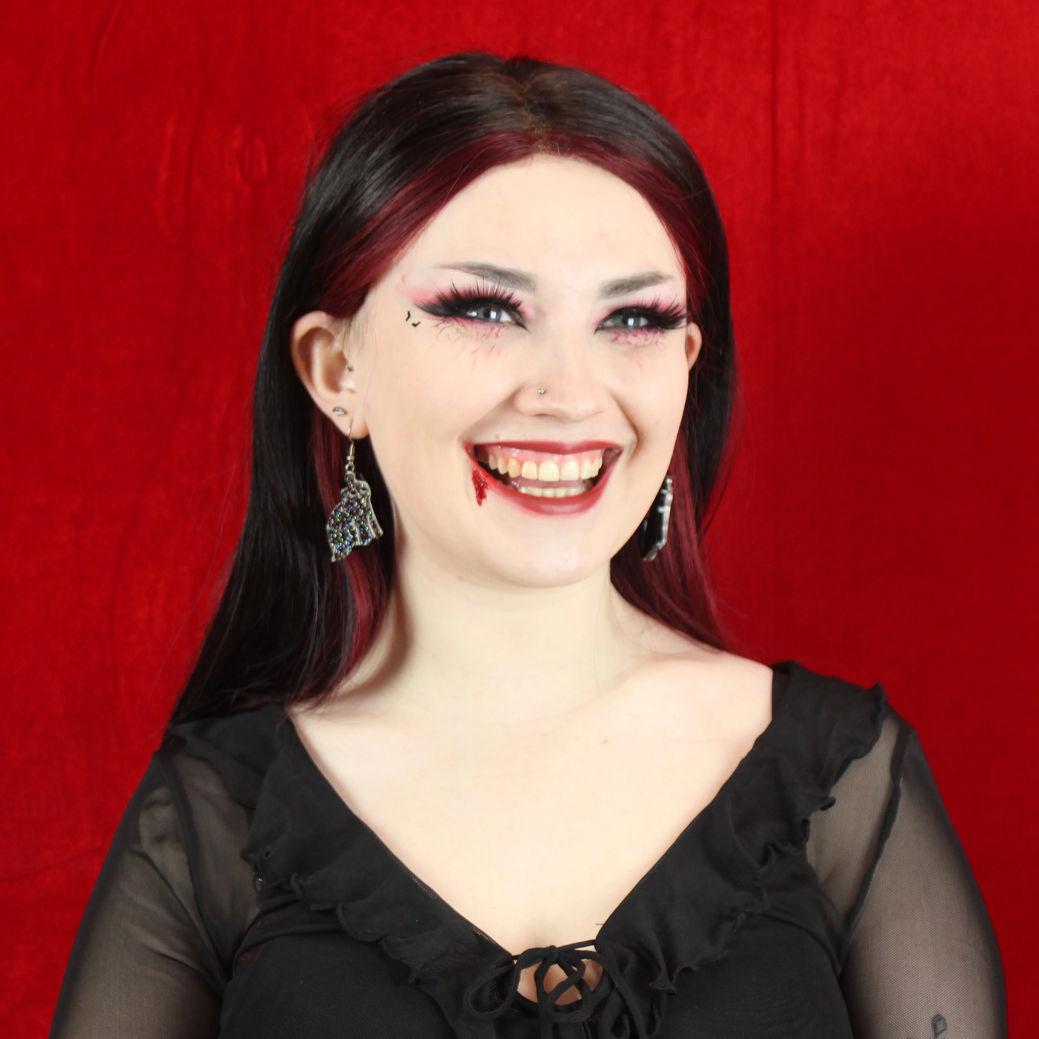 Black Purranormal Cativity Earrings - Image 4