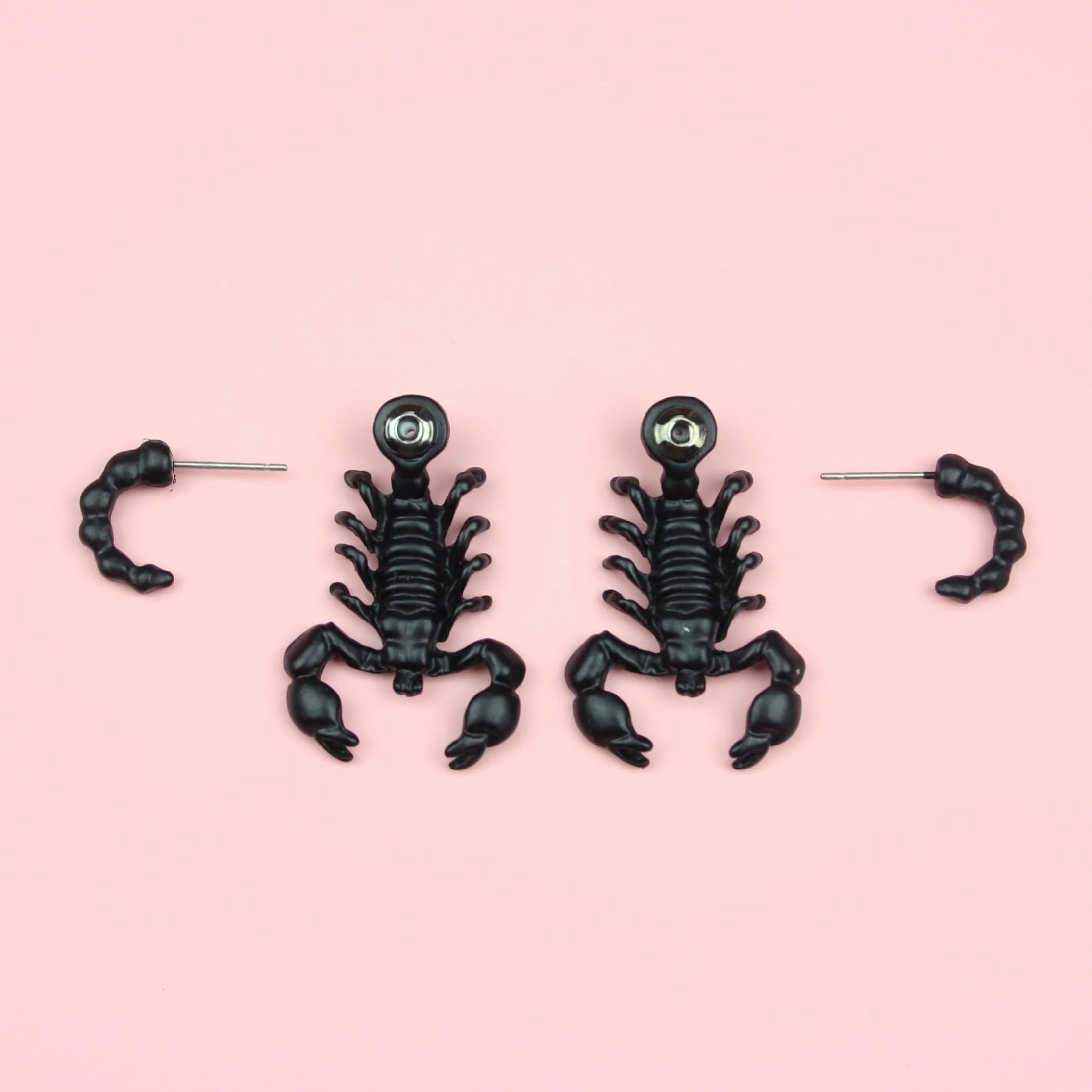 Black Scorpion 2 Piece Stud Earrings - Image 5
