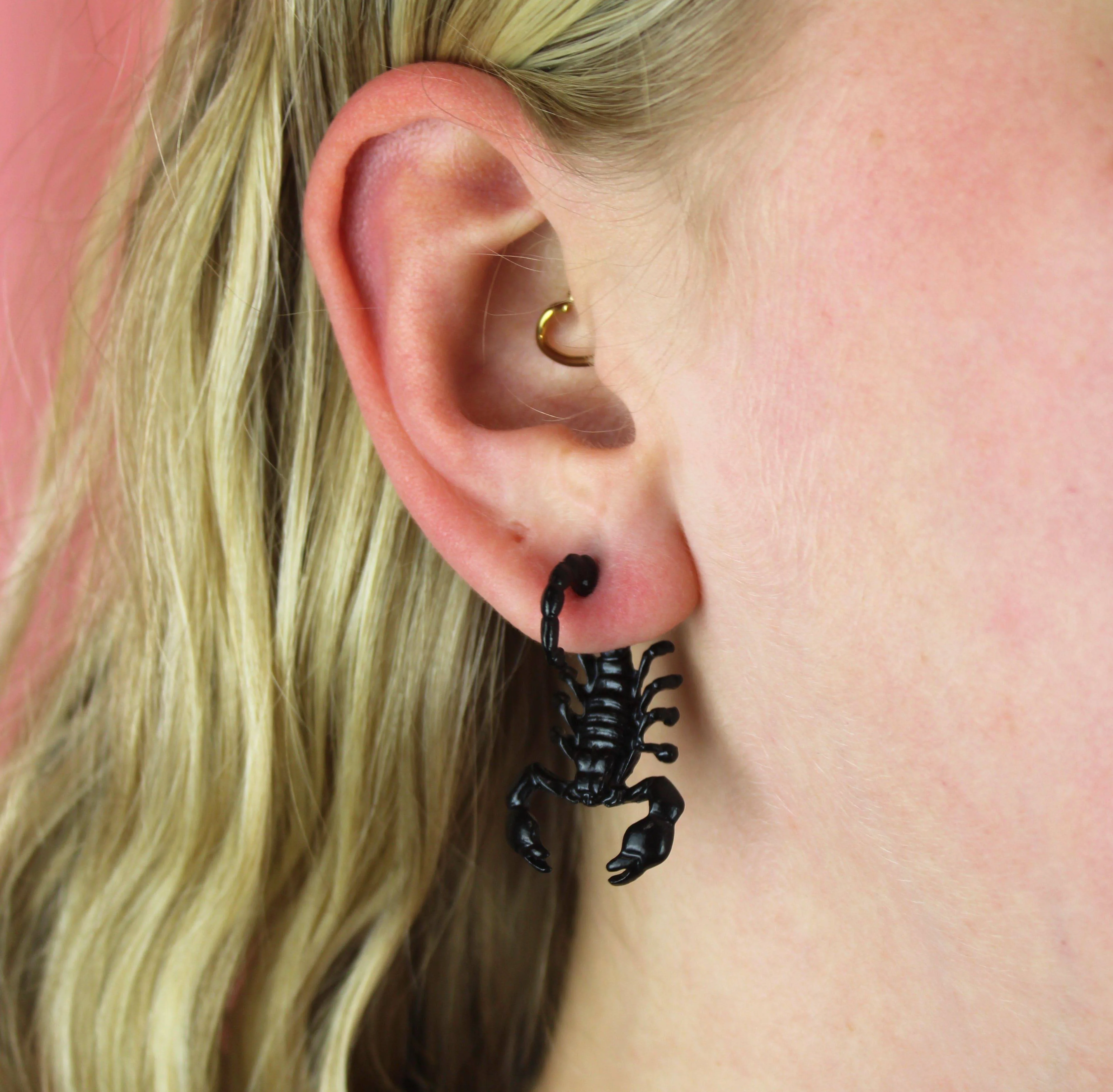 Black Scorpion 2 Piece Stud Earrings - Image 7