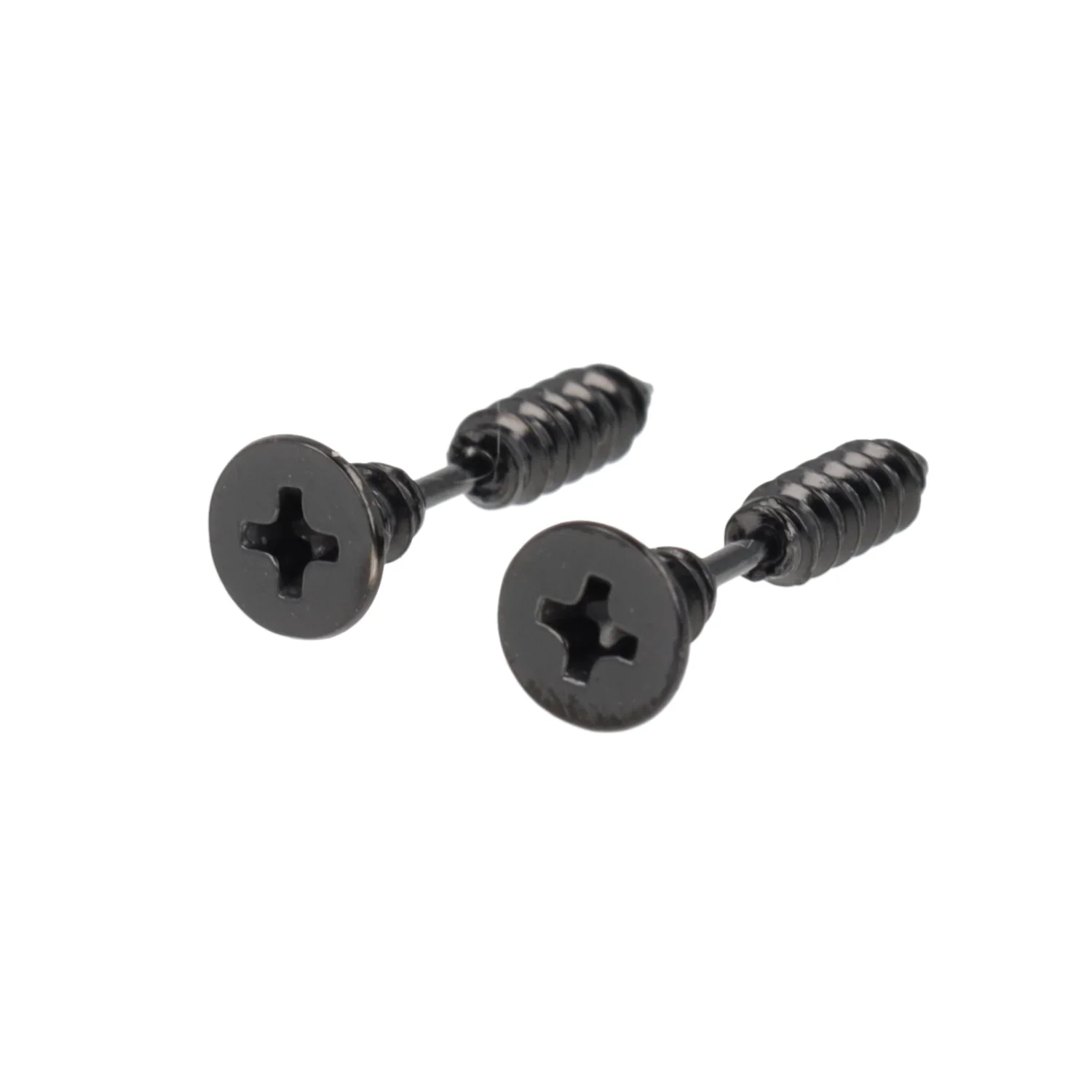 Black Screw Earrings - Image 8