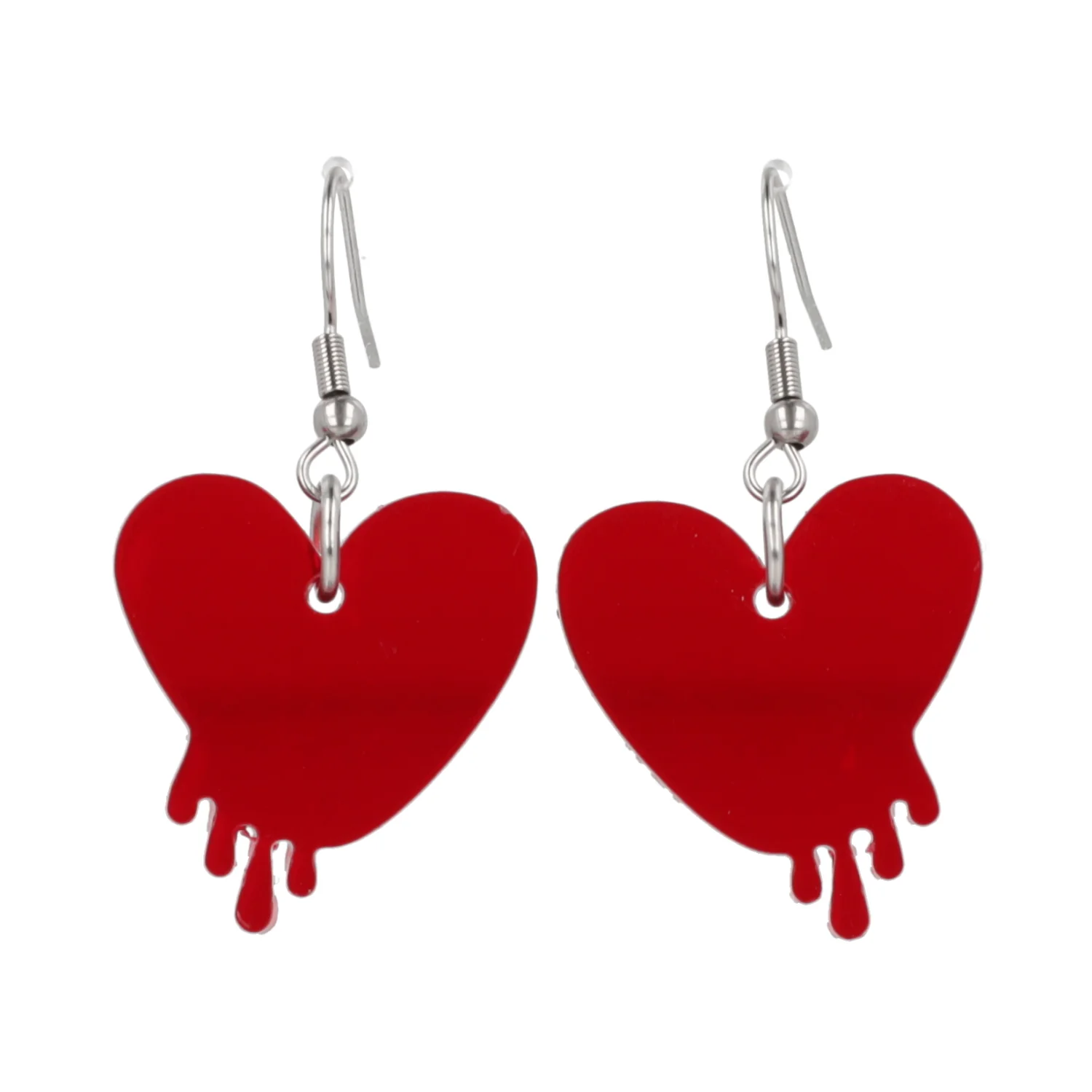 Bleeding Love Earrings - Transparent Red - Image 3