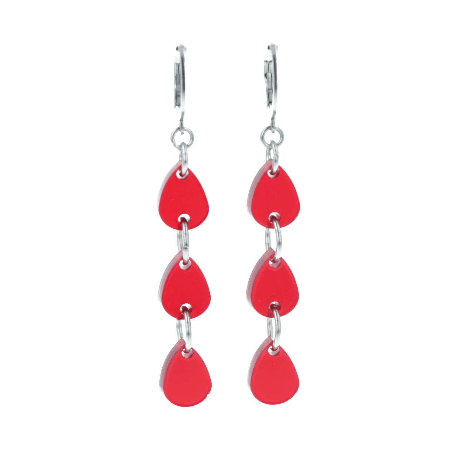 Blood Drip Huggie Hoop Earrings - Image 5