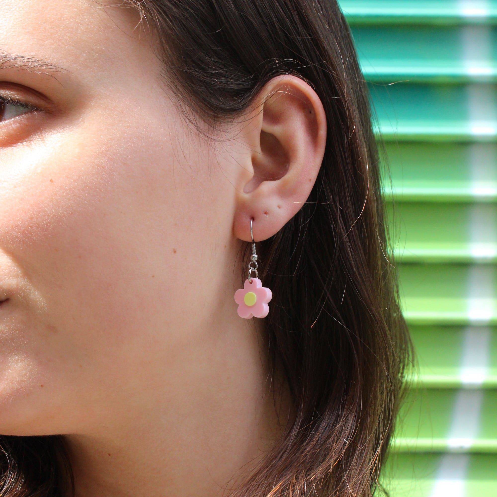 Blooming Botanicals Flower Earrings (Pink) - Image 8