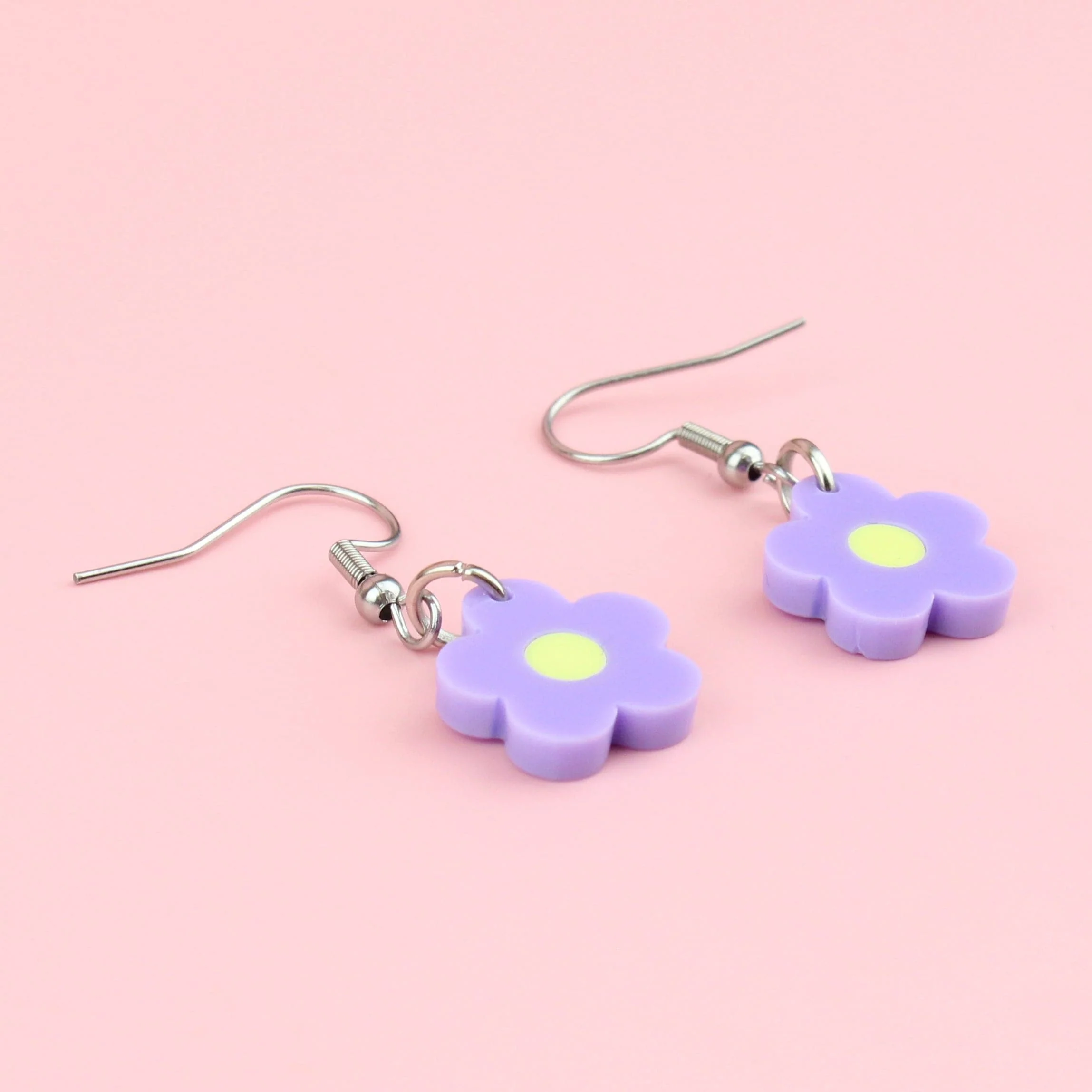 Blooming Botanicals Flower Earrings (Purple) - Image 3