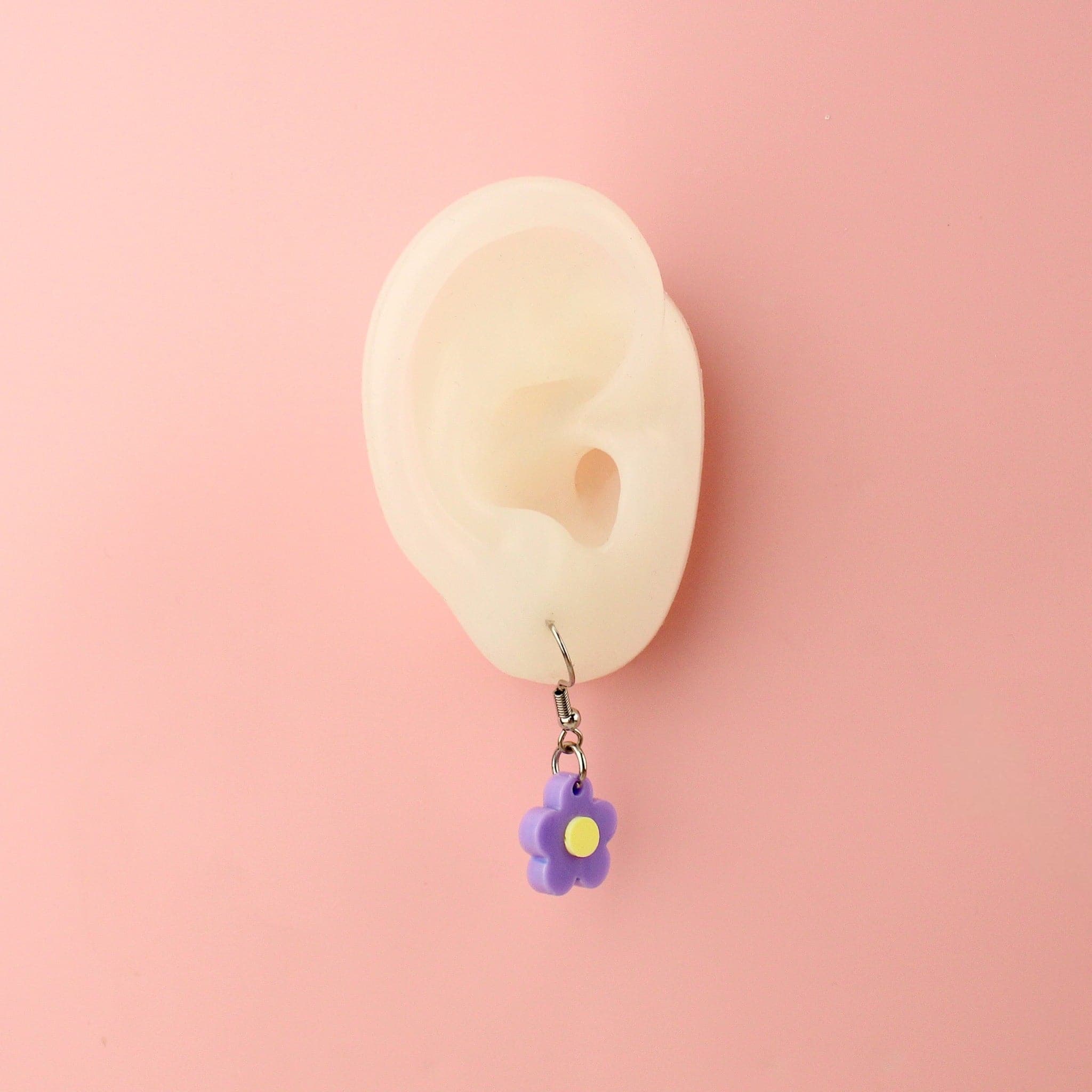 Blooming Botanicals Flower Earrings (Purple) - Image 6