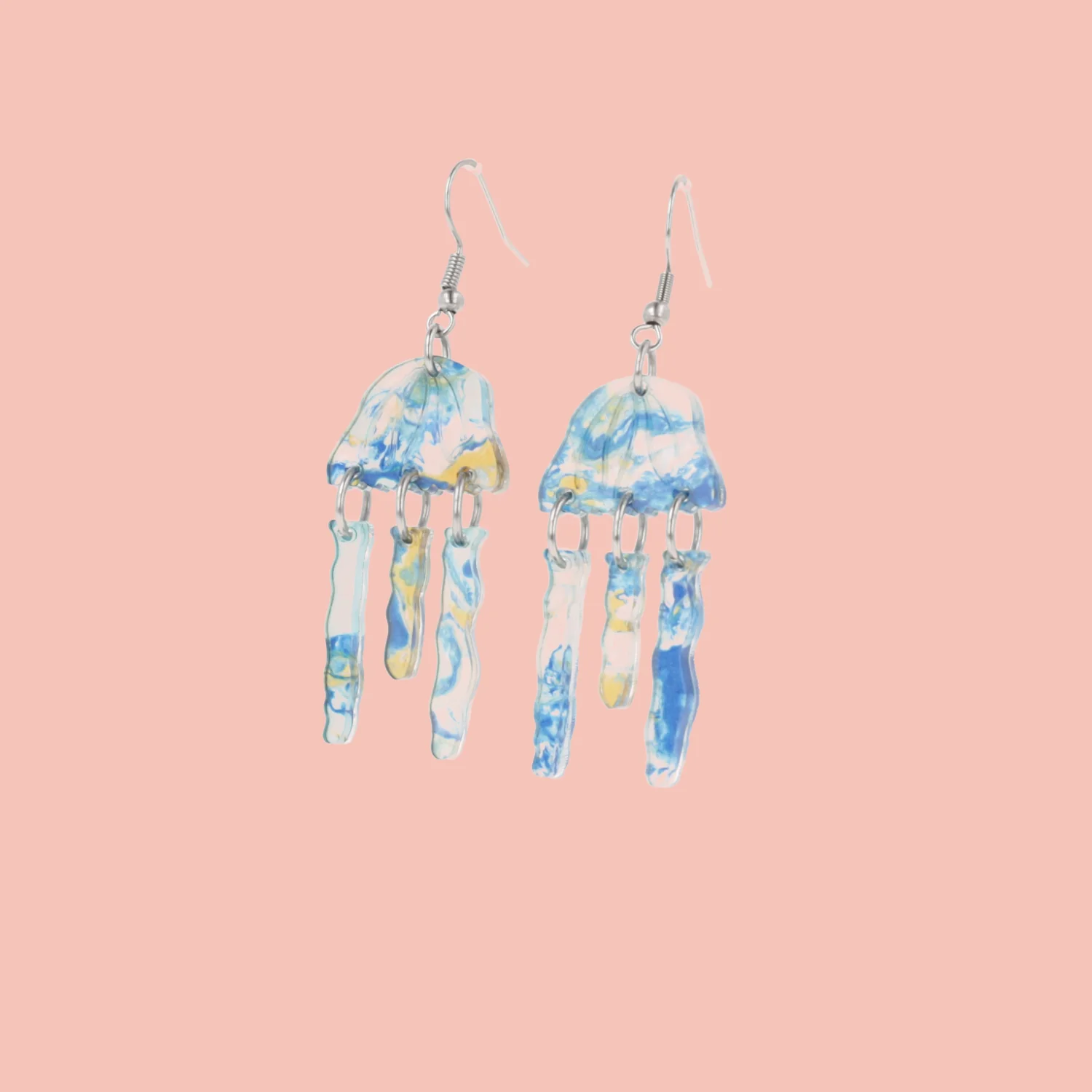 Blue Abalone Jellyfish Earrings - Image 6