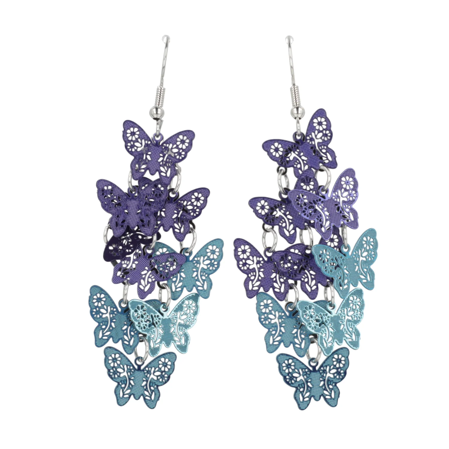 Blue Butterfly Earrings - Image 5