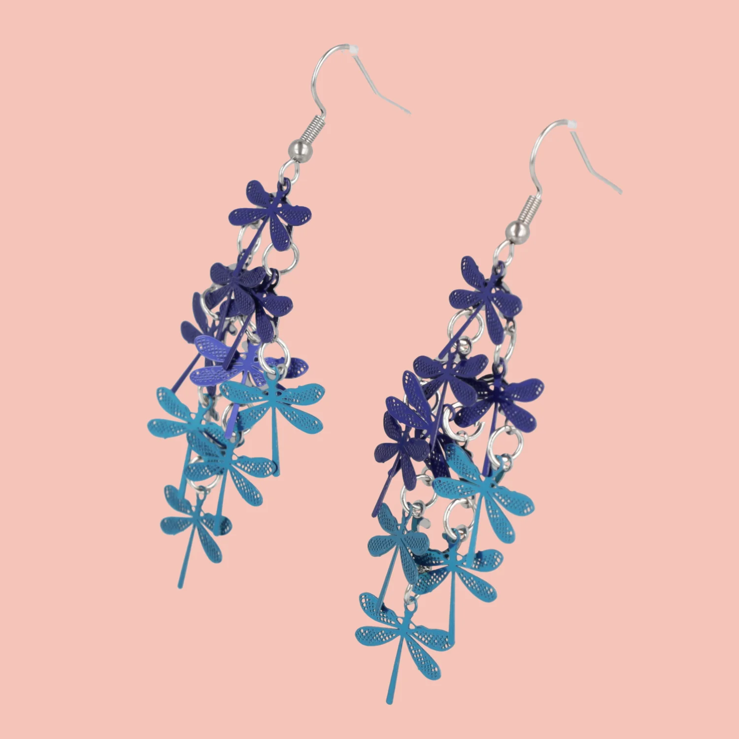 Blue Dragonfly Earrings - Image 2