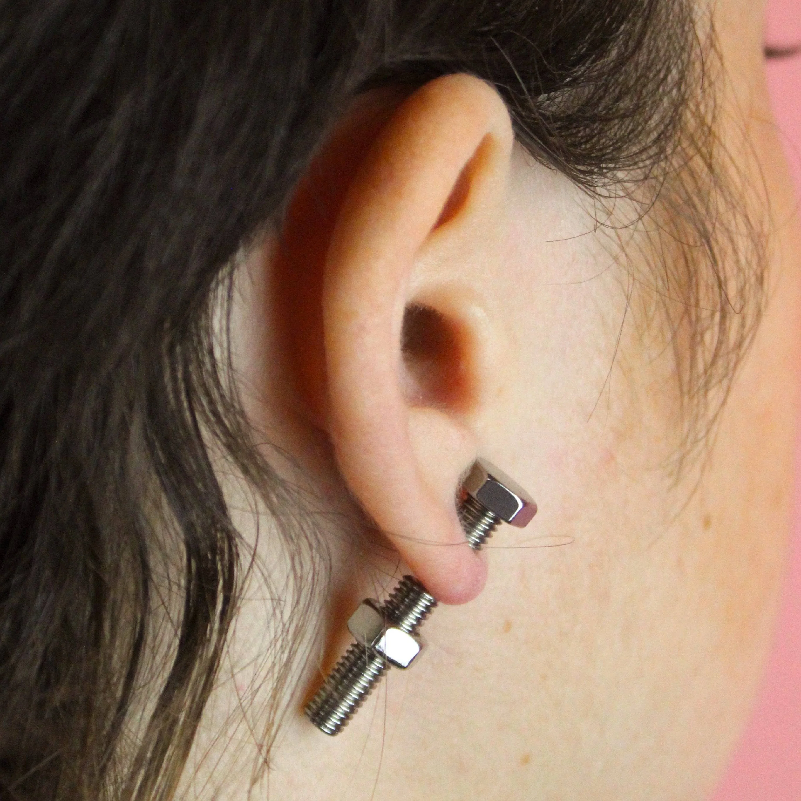 Bolt Earrings (Silver) - Image 2