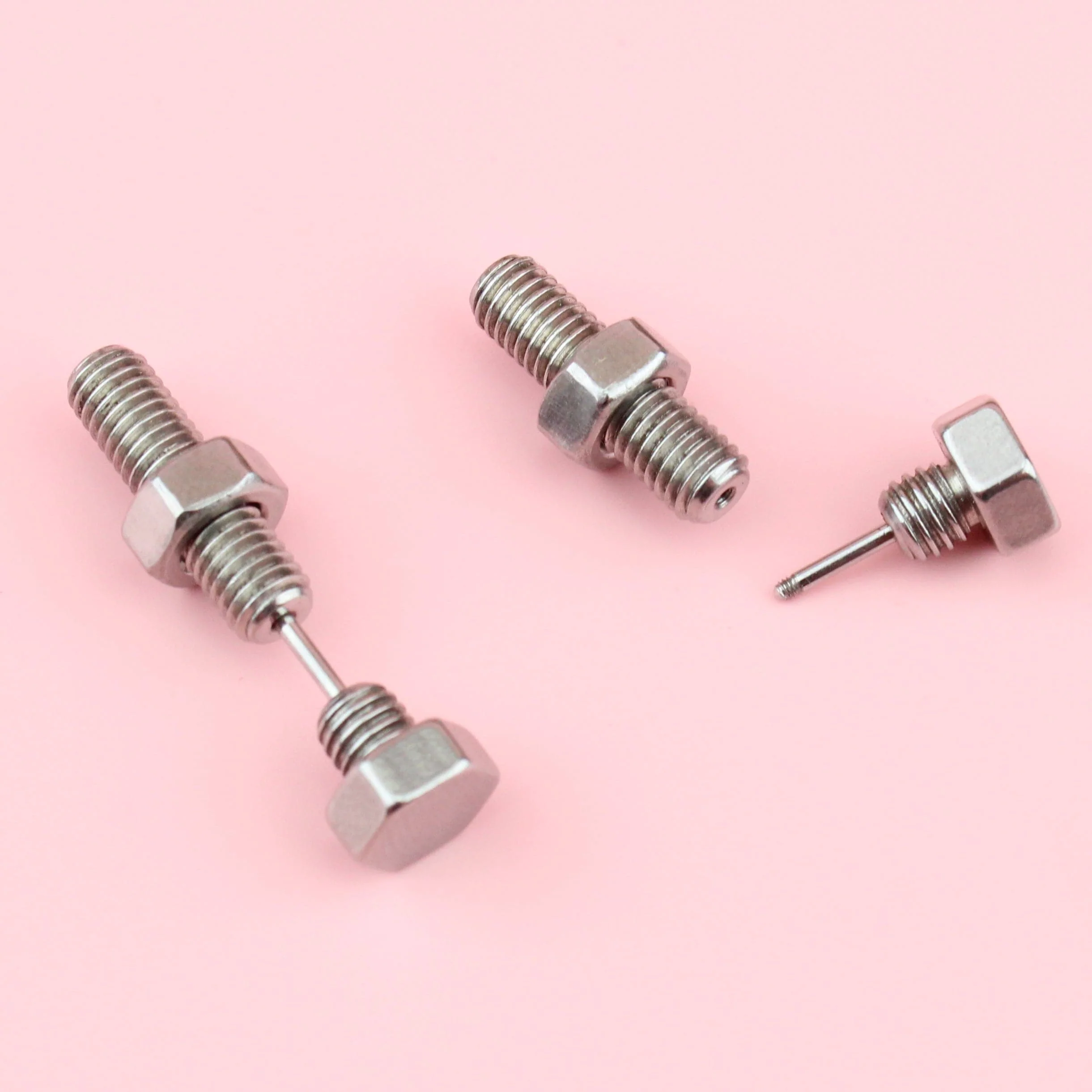 Bolt Earrings (Silver) - Image 3