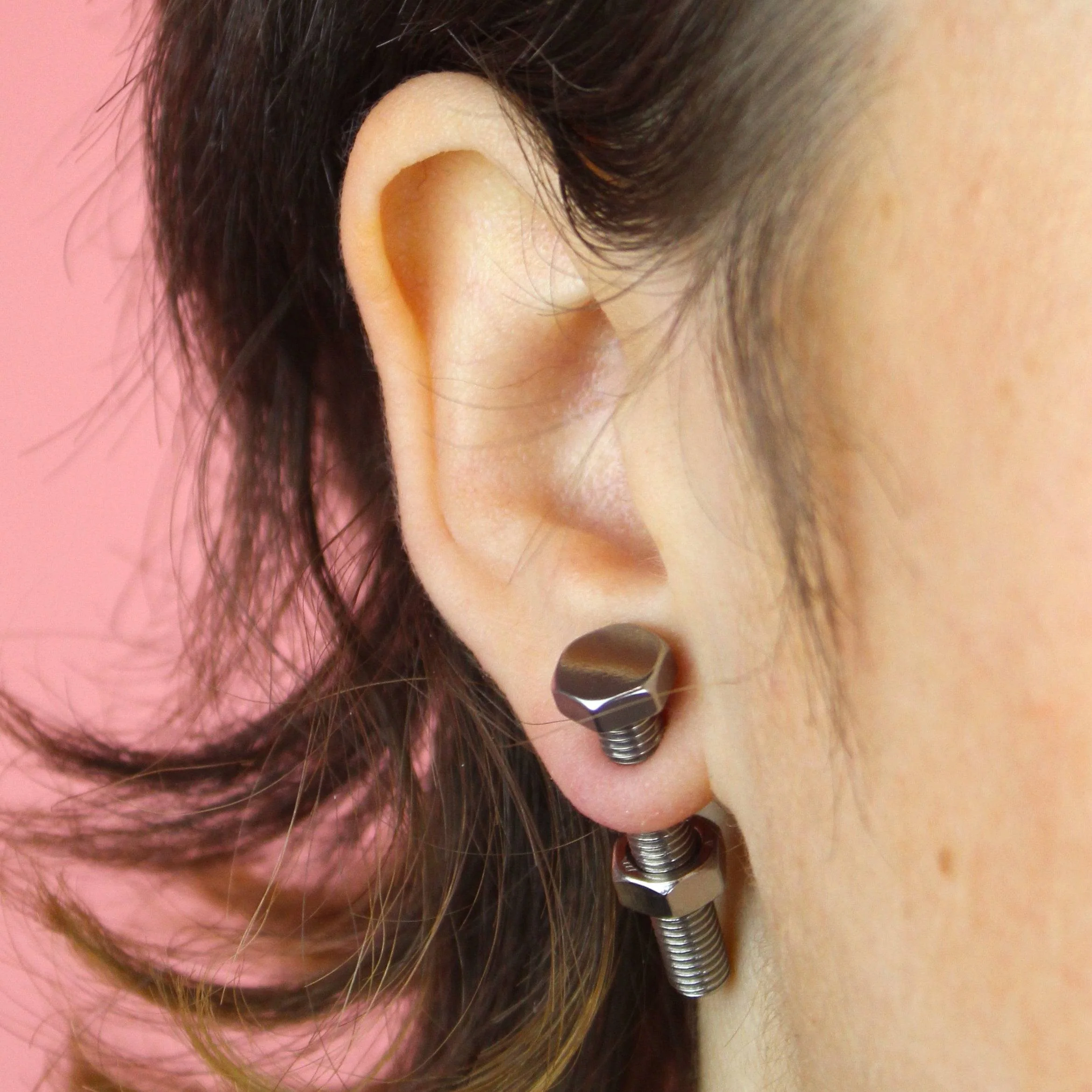 Bolt Earrings (Silver) - Image 4
