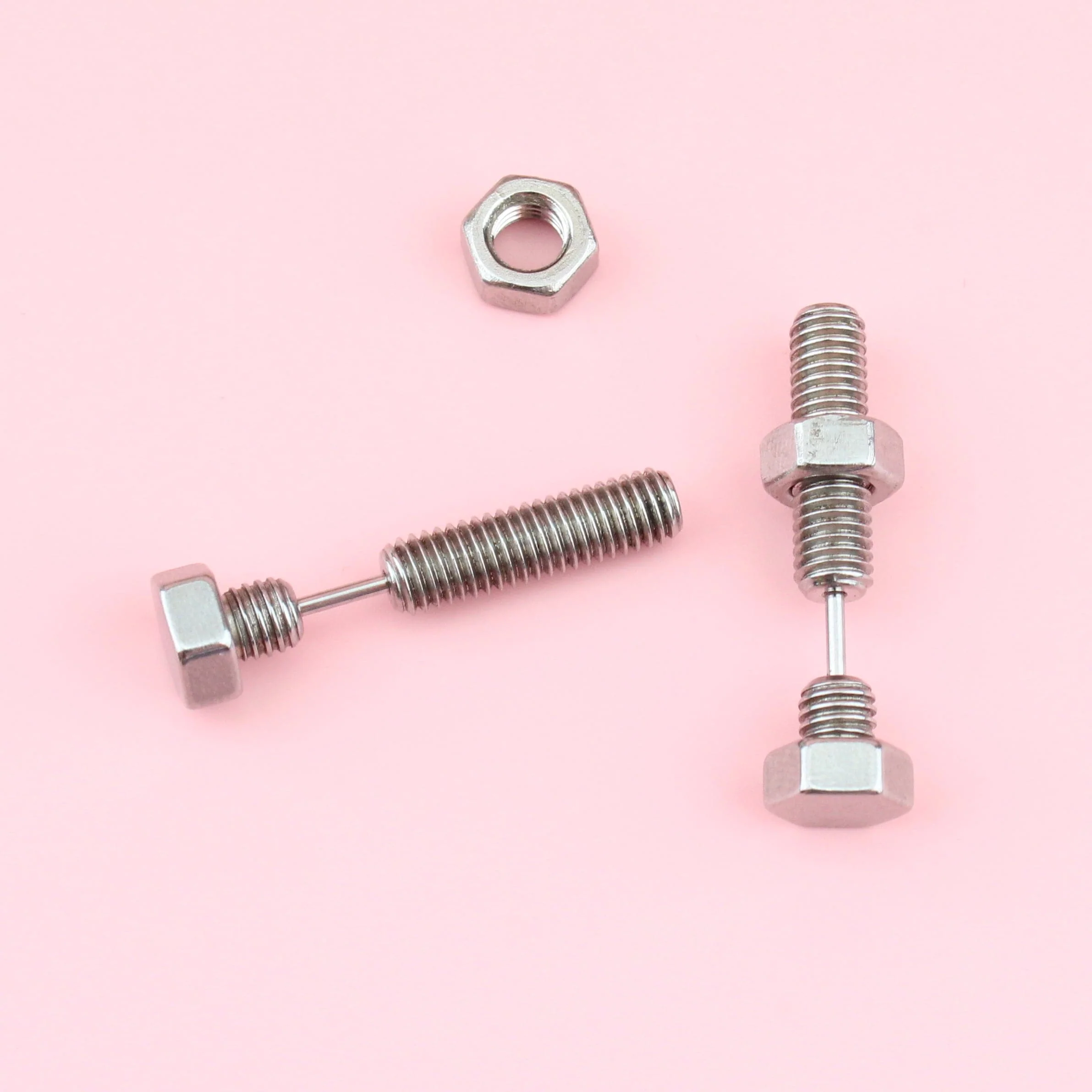 Bolt Earrings (Silver) - Image 6