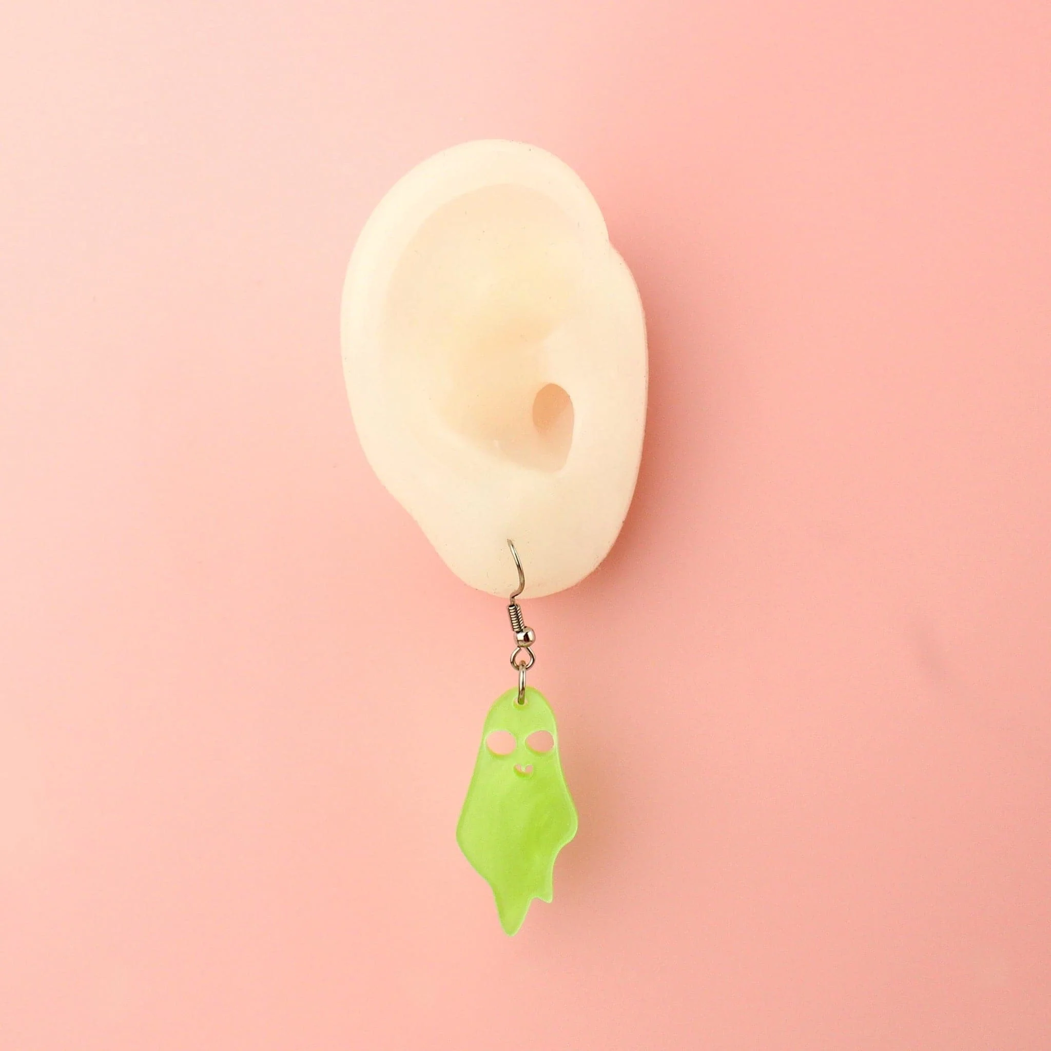 Boo You Whore Marble Green Ghost Earrings - Image 9