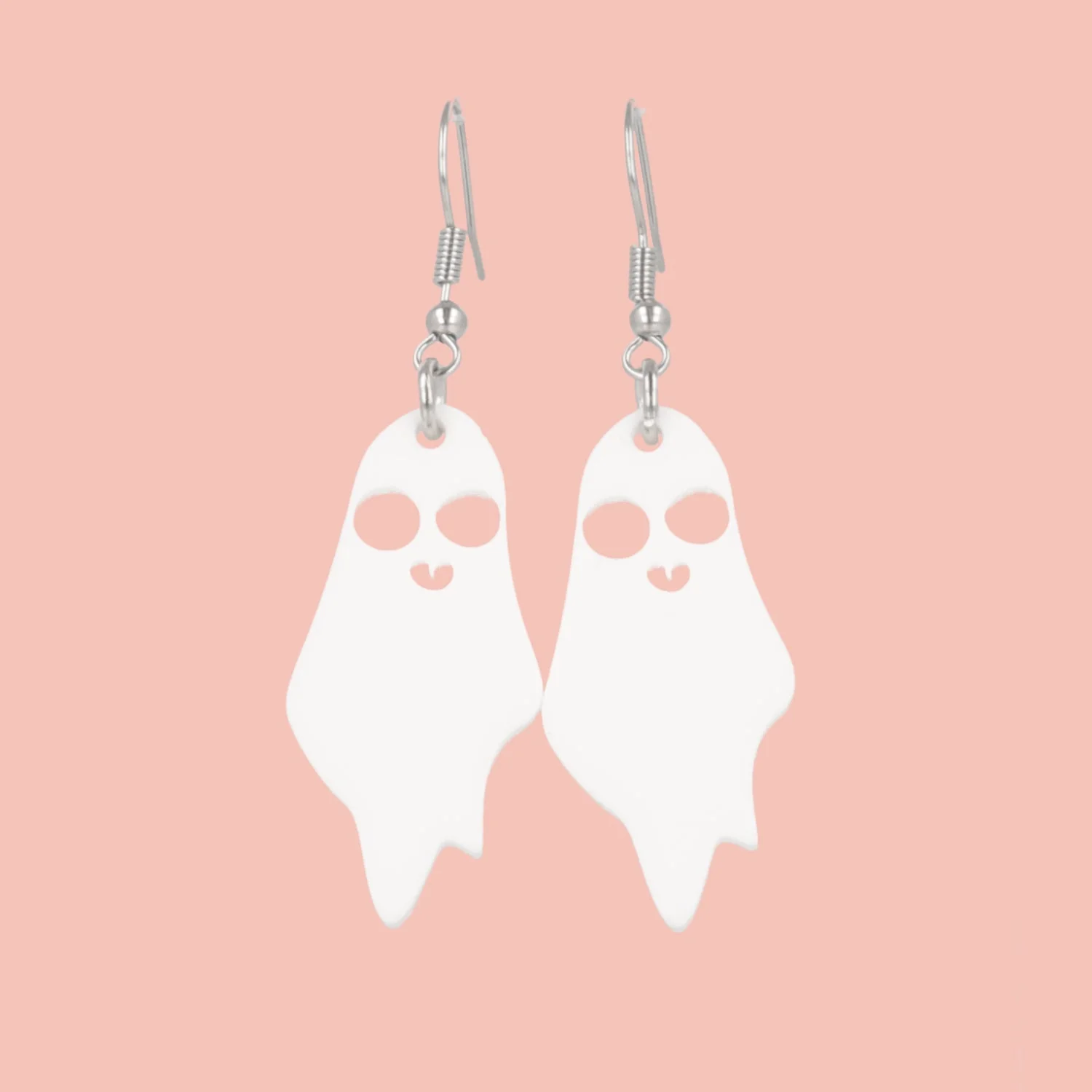 Boo You Whore White Ghost Earrings - Image 2