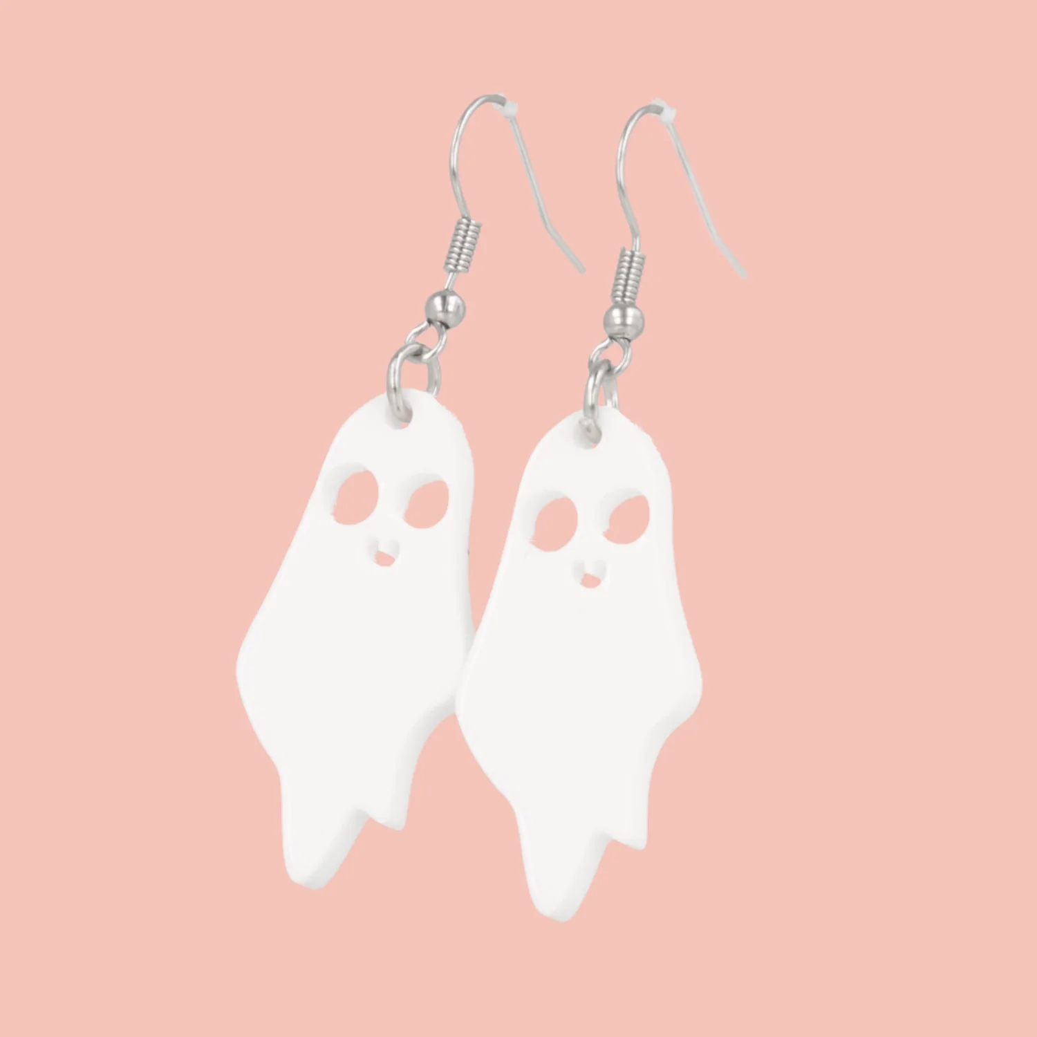 Boo You Whore White Ghost Earrings - Image 4