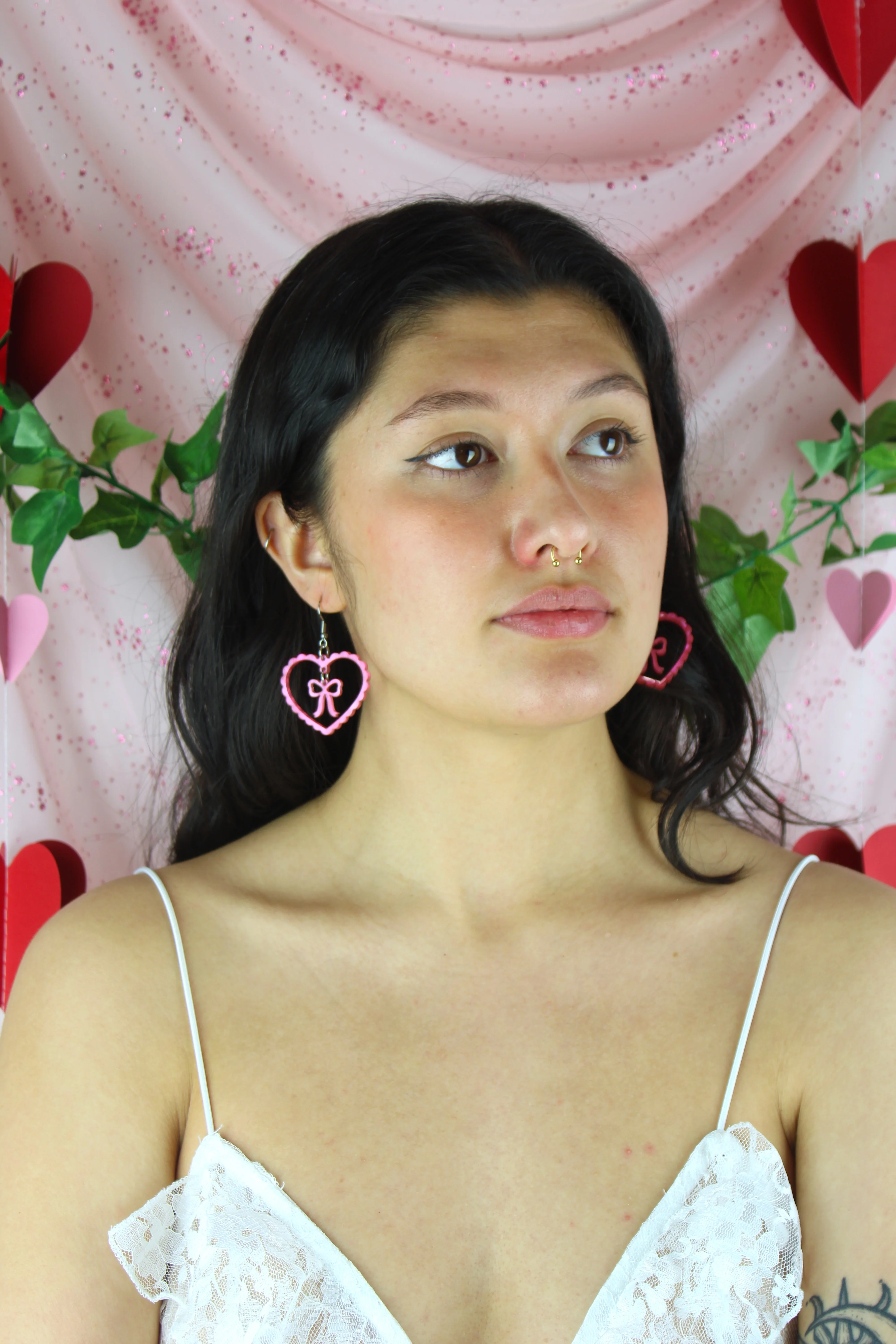 Bow My Valentine? Earrings - Image 4