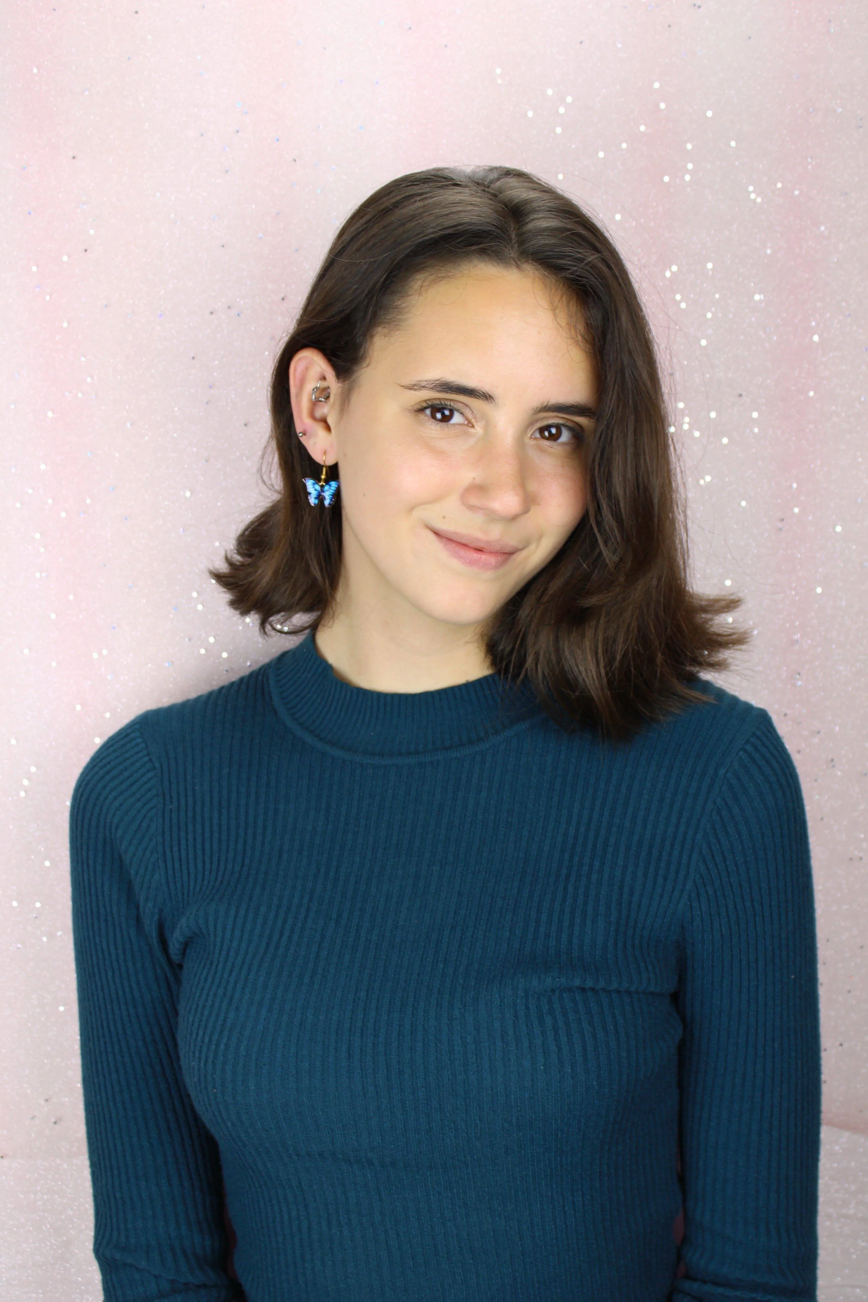 Bright Blue Butterfly Earrings - Image 4