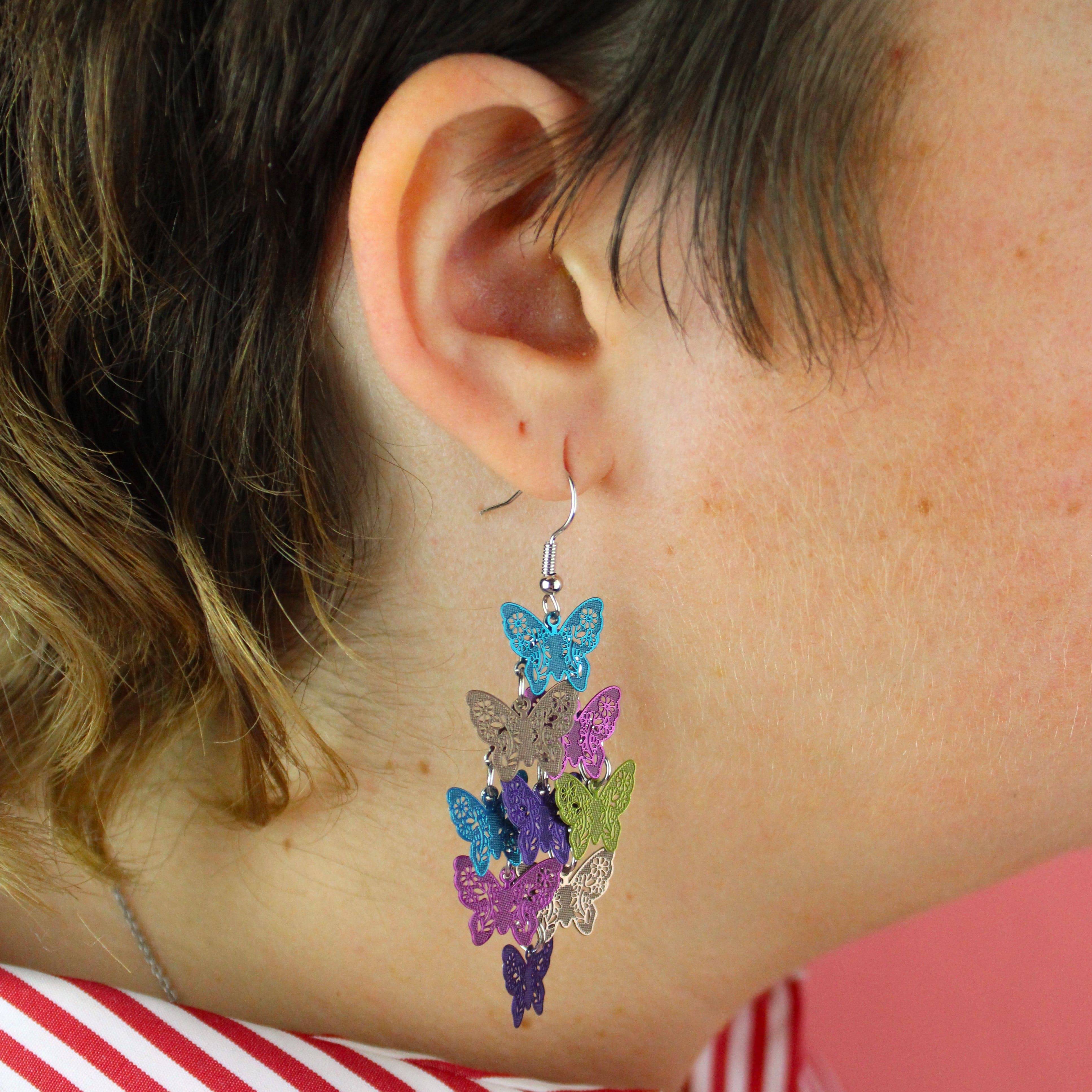 Bright Butterfly Earrings - Image 4