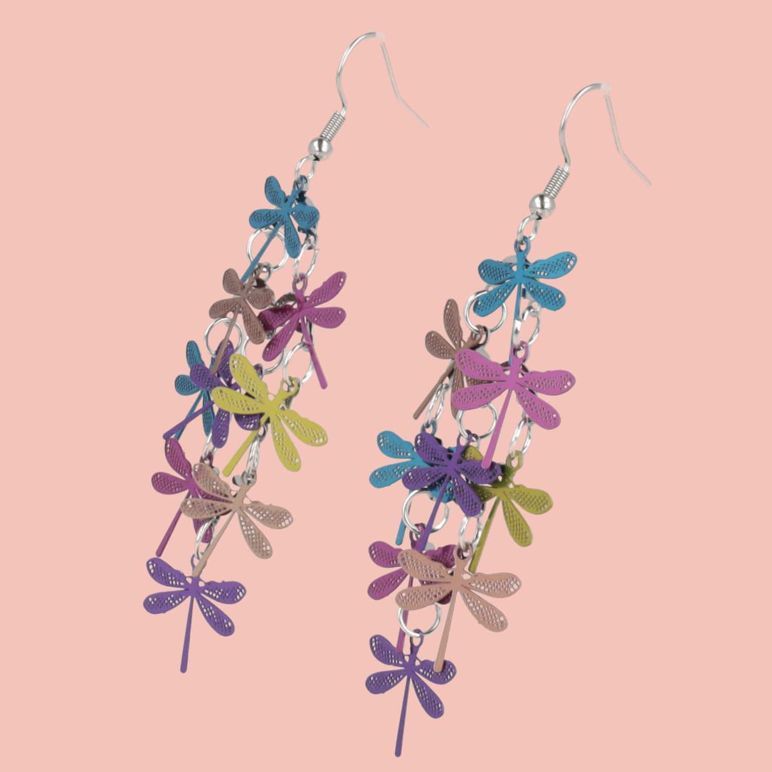 Bright Dragonfly Earrings - Image 3